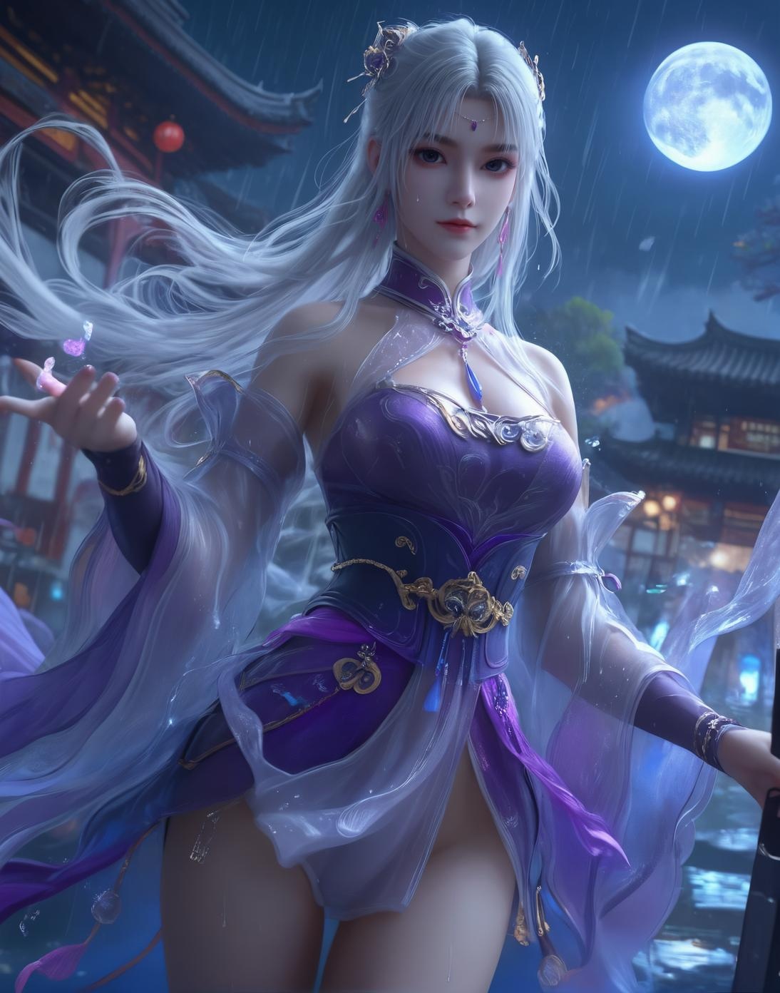 Cô Gái Anime Tạo Bởi AI - 小医仙与古风美女：Tắm Suối Nước Nóng Với Vòng Một Khủng - Bộ Sưu Tập Hai Chủ Đề 153P