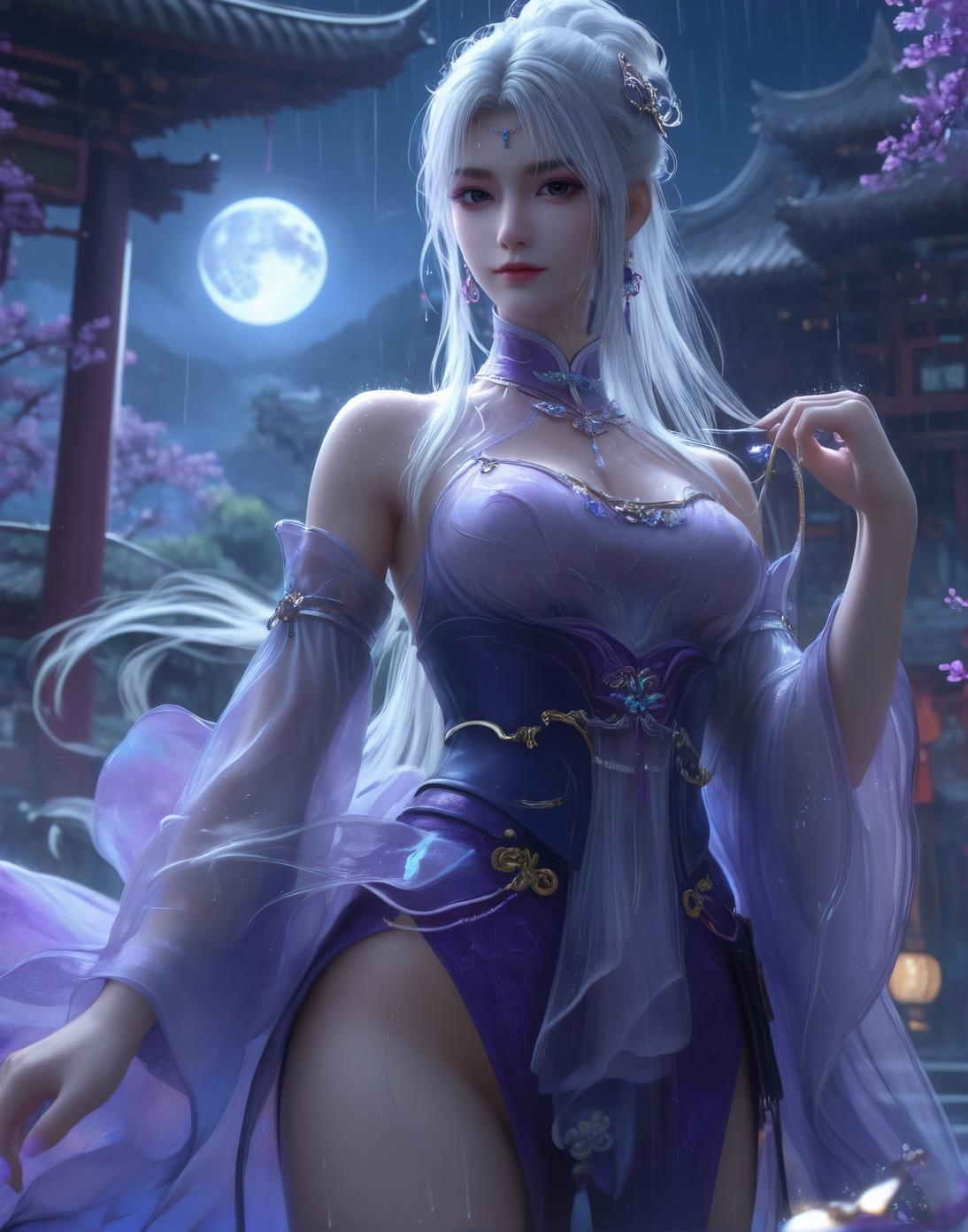 Cô Gái Anime Tạo Bởi AI - 小医仙与古风美女：Tắm Suối Nước Nóng Với Vòng Một Khủng - Bộ Sưu Tập Hai Chủ Đề 153P