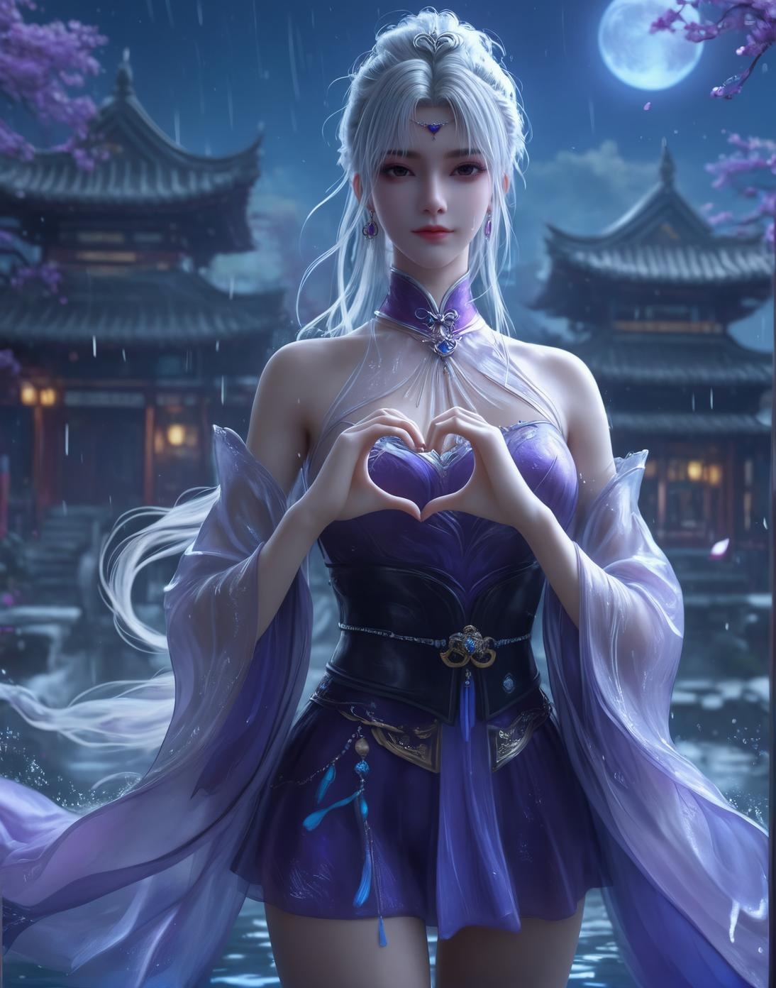 Cô Gái Anime Tạo Bởi AI - 小医仙与古风美女：Tắm Suối Nước Nóng Với Vòng Một Khủng - Bộ Sưu Tập Hai Chủ Đề 153P