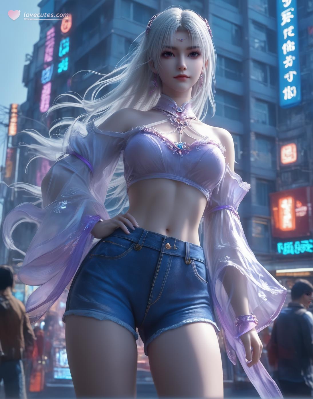 AI生成的動漫女孩 - 小醫仙與古風美女：溫泉濕身巨乳露穴 雙主題合集 153P
