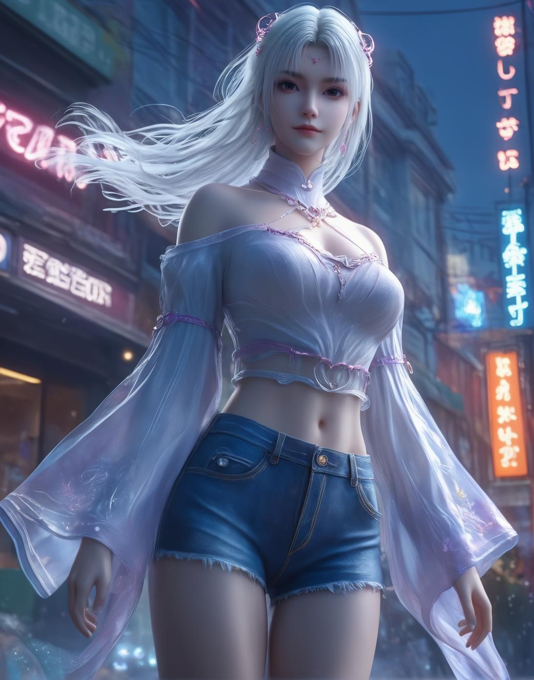 AI生成的動漫女孩 - 小醫仙與古風美女：溫泉濕身巨乳露穴 雙主題合集 153P