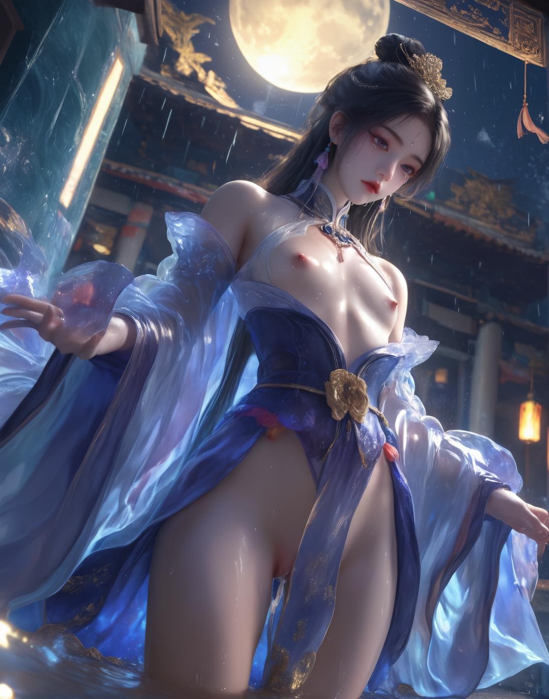 Cô Gái Anime Tạo Bởi AI - 小医仙与古风美女：Tắm Suối Nước Nóng Với Vòng Một Khủng - Bộ Sưu Tập Hai Chủ Đề 153P