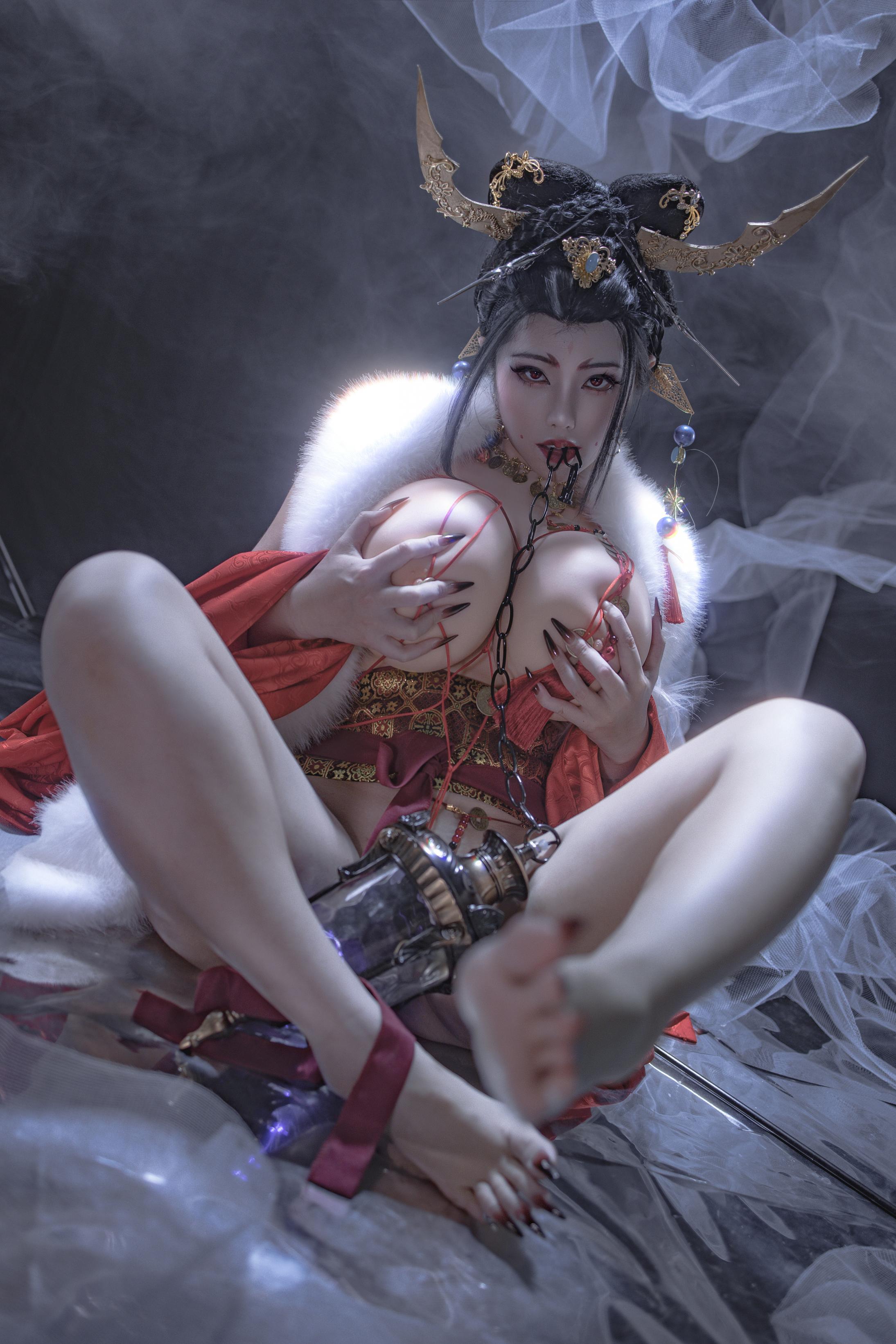 [사유] titi - 무상여우: 붉은 옷 여우妖巨乳 노출 동양 대작 90P