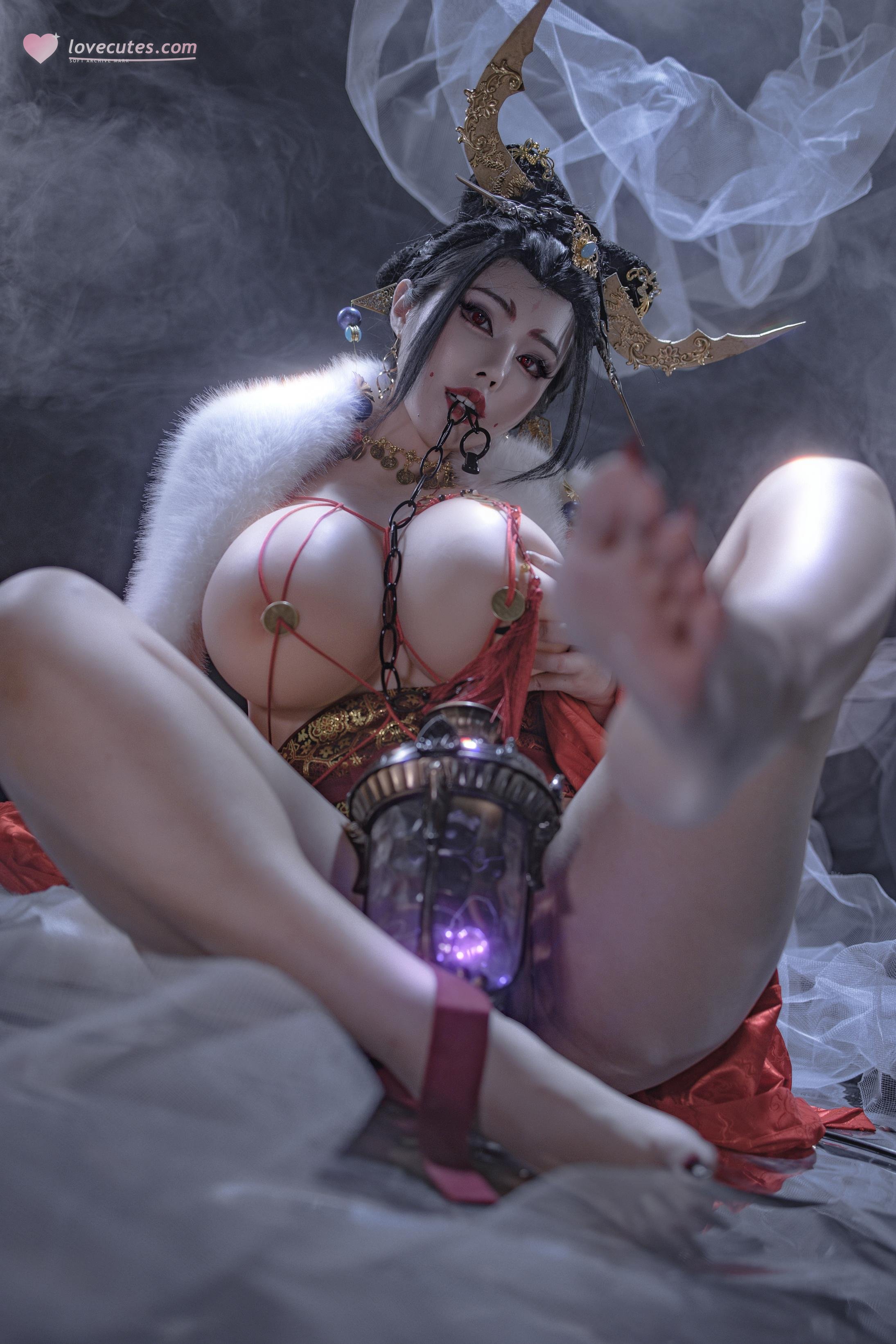 [사유] titi - 무상여우: 붉은 옷 여우妖巨乳 노출 동양 대작 90P