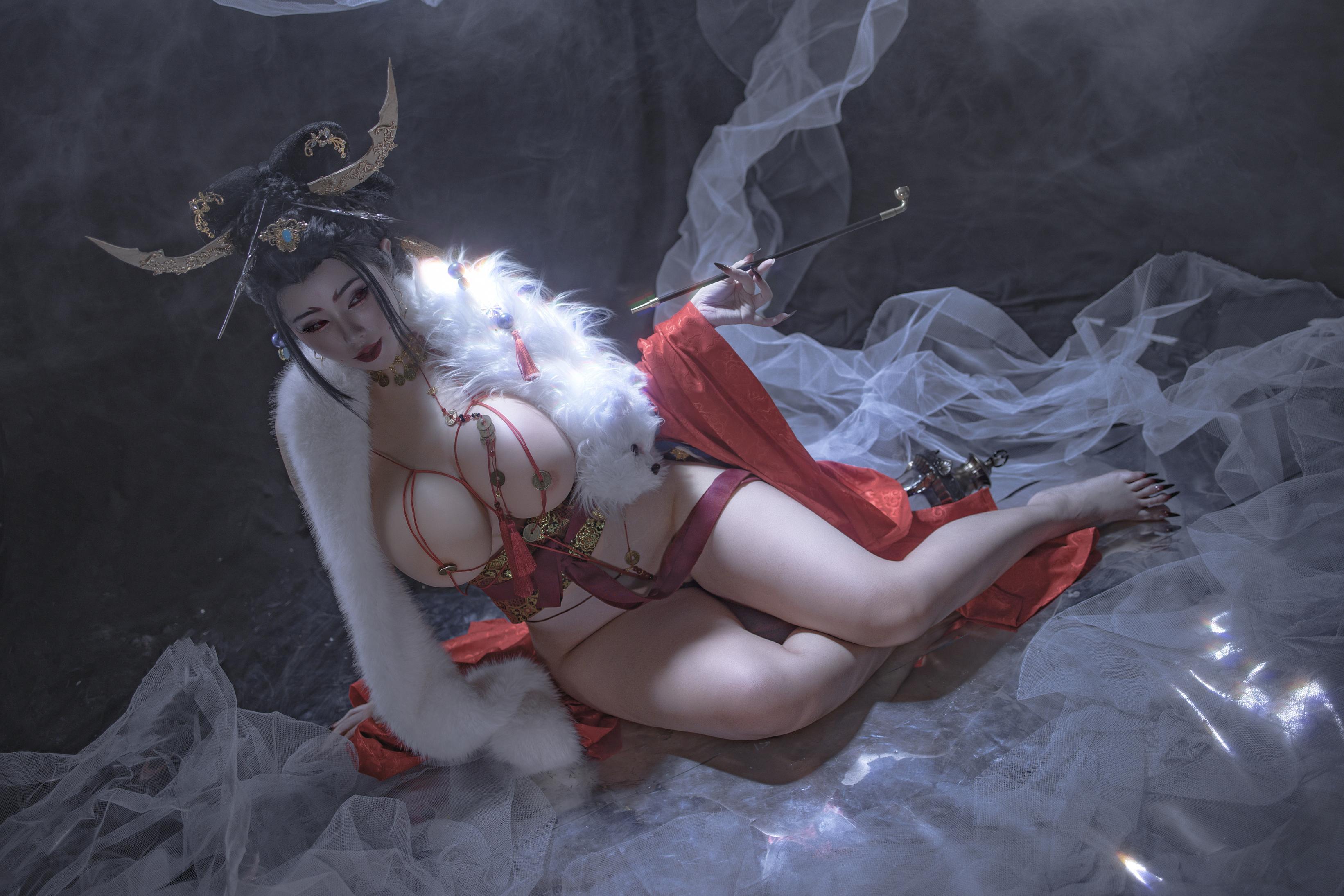 [私房] titi - 無常狐：紅衣狐妖巨乳露穴 東方大尺度 90P