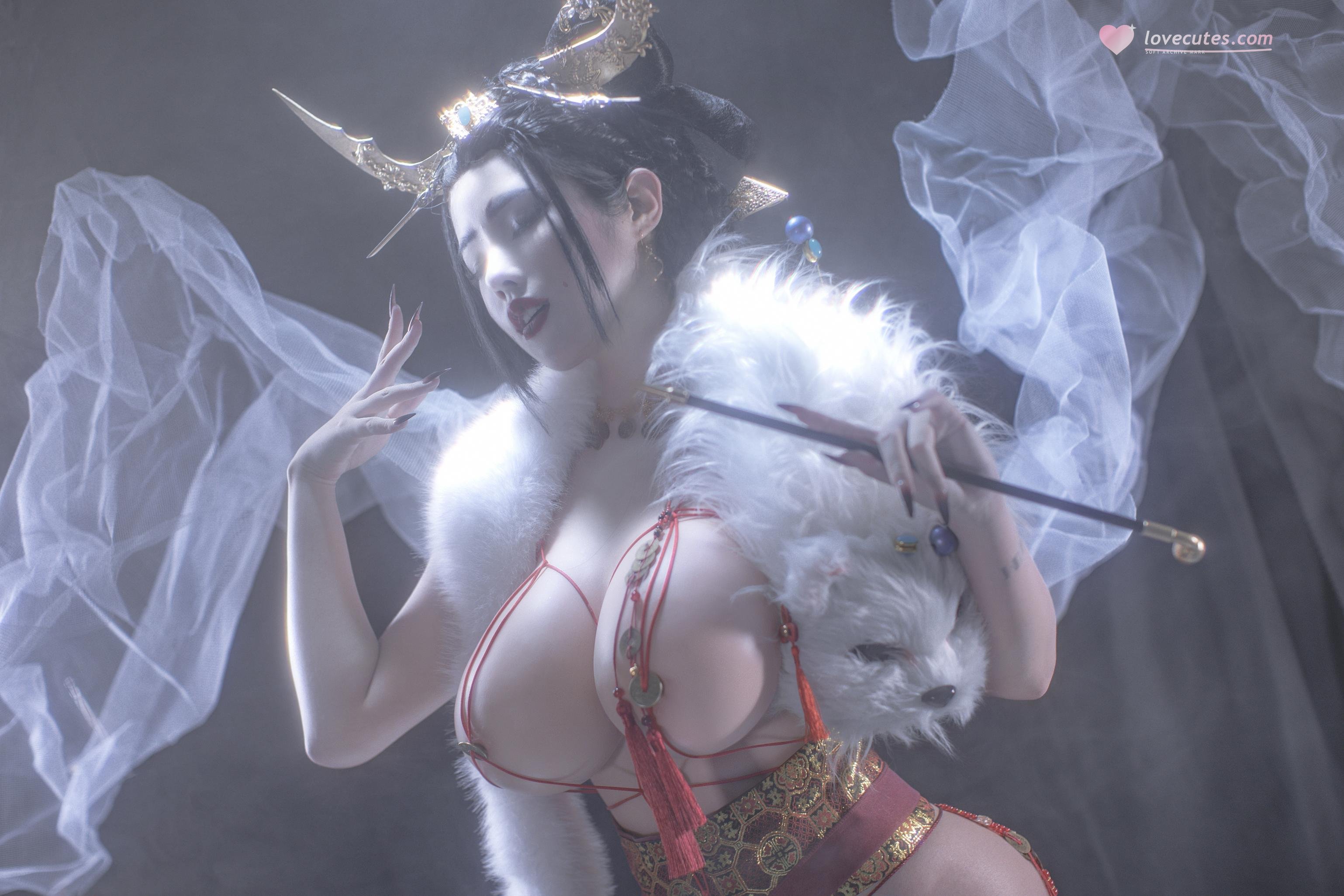 [私房] titi - 無常狐：紅衣狐妖巨乳露穴 東方大尺度 90P