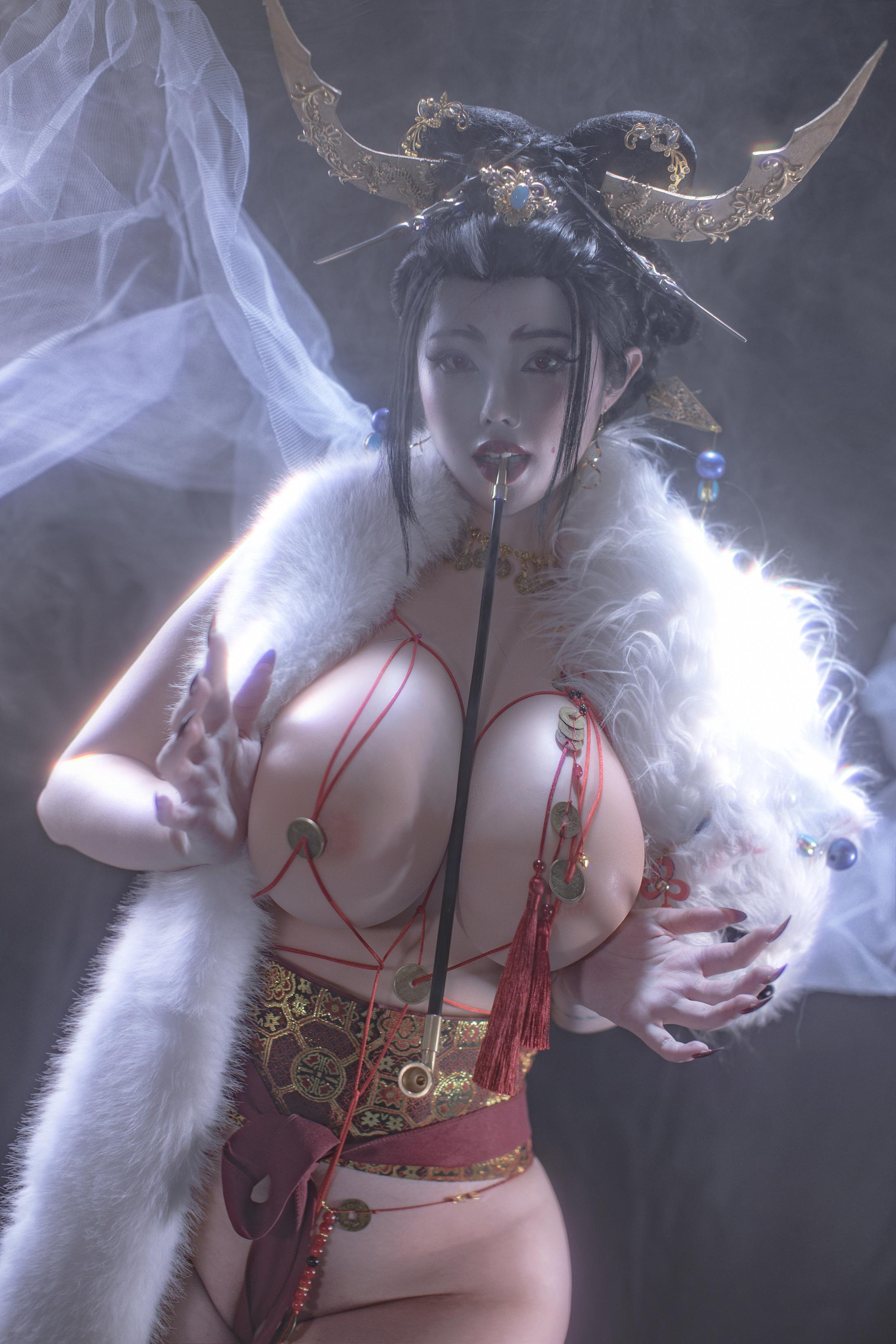[私房] titi - 無常狐：紅衣狐妖巨乳露穴 東方大尺度 90P
