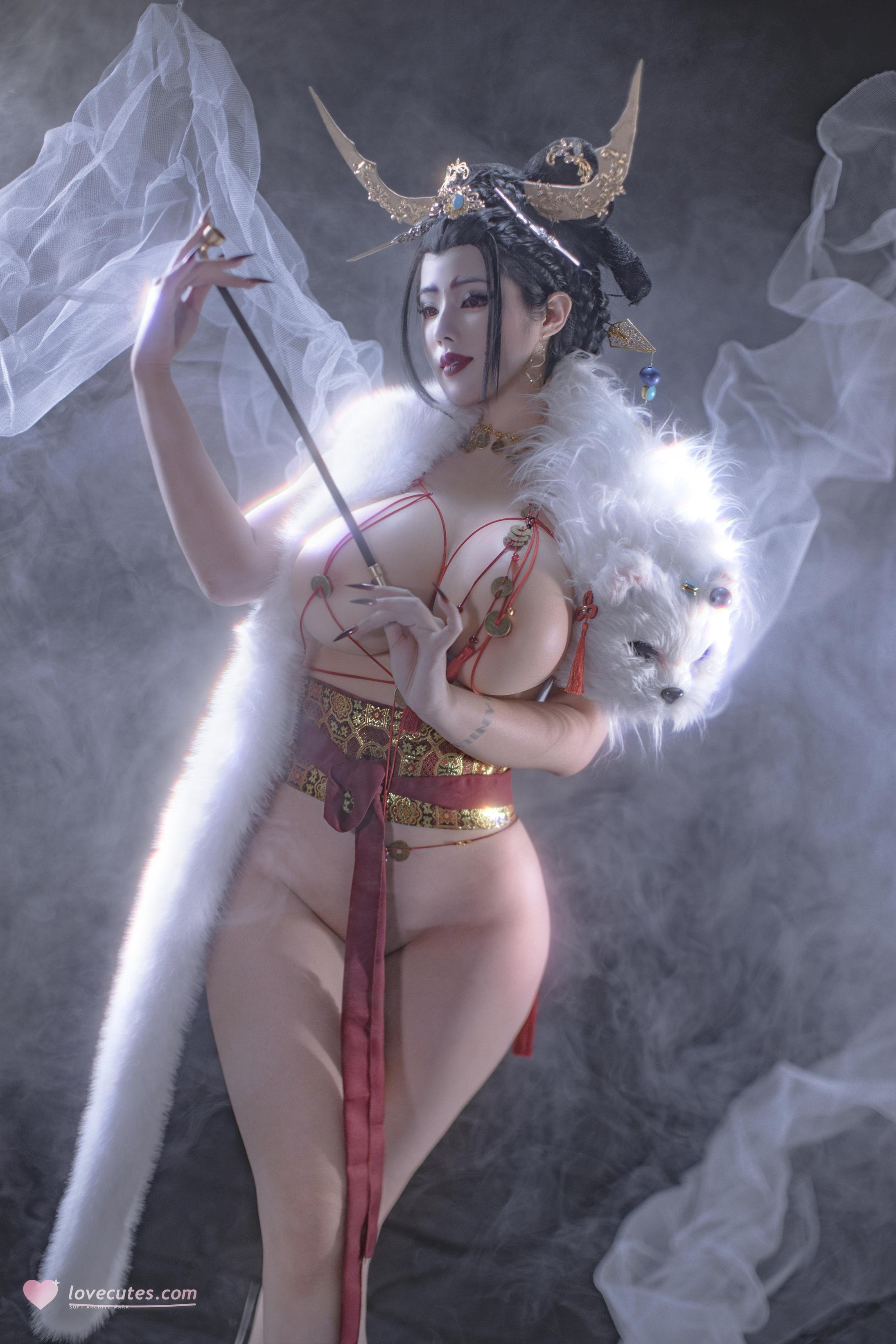 [私房] titi - 無常狐：紅衣狐妖巨乳露穴 東方大尺度 90P