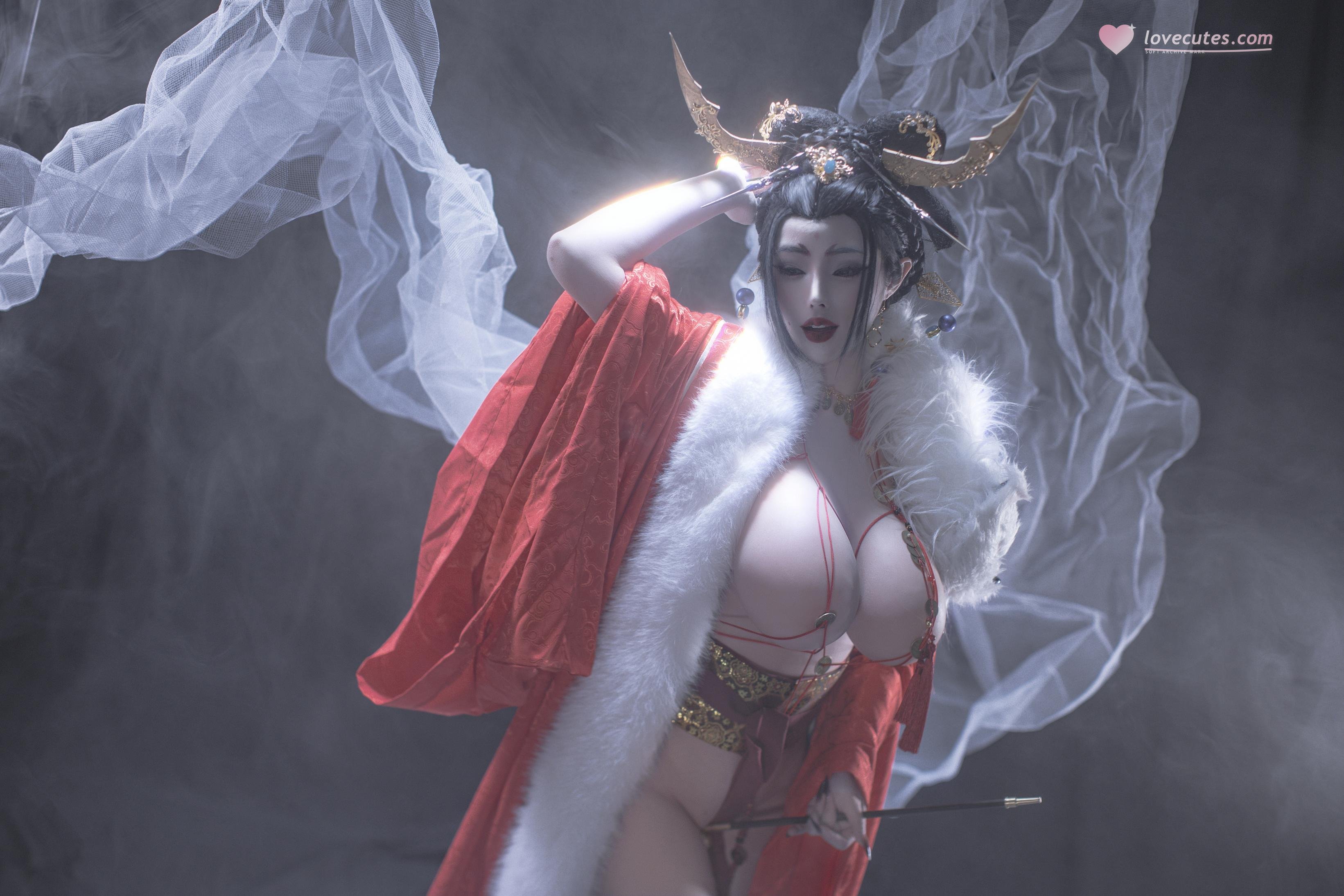 [私房] titi - 無常狐：紅衣狐妖巨乳露穴 東方大尺度 90P