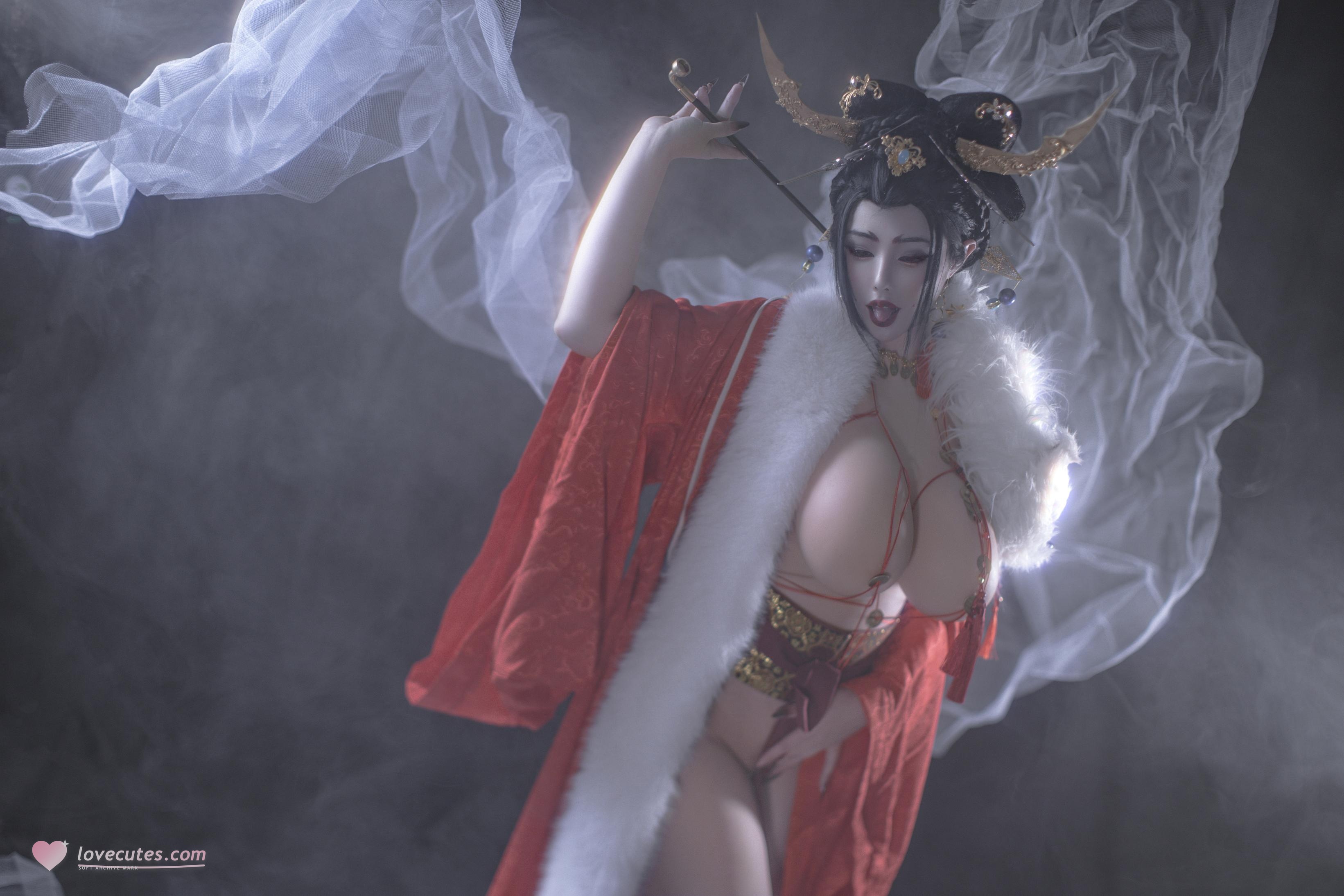 [私房] titi - 無常狐：紅衣狐妖巨乳露穴 東方大尺度 90P
