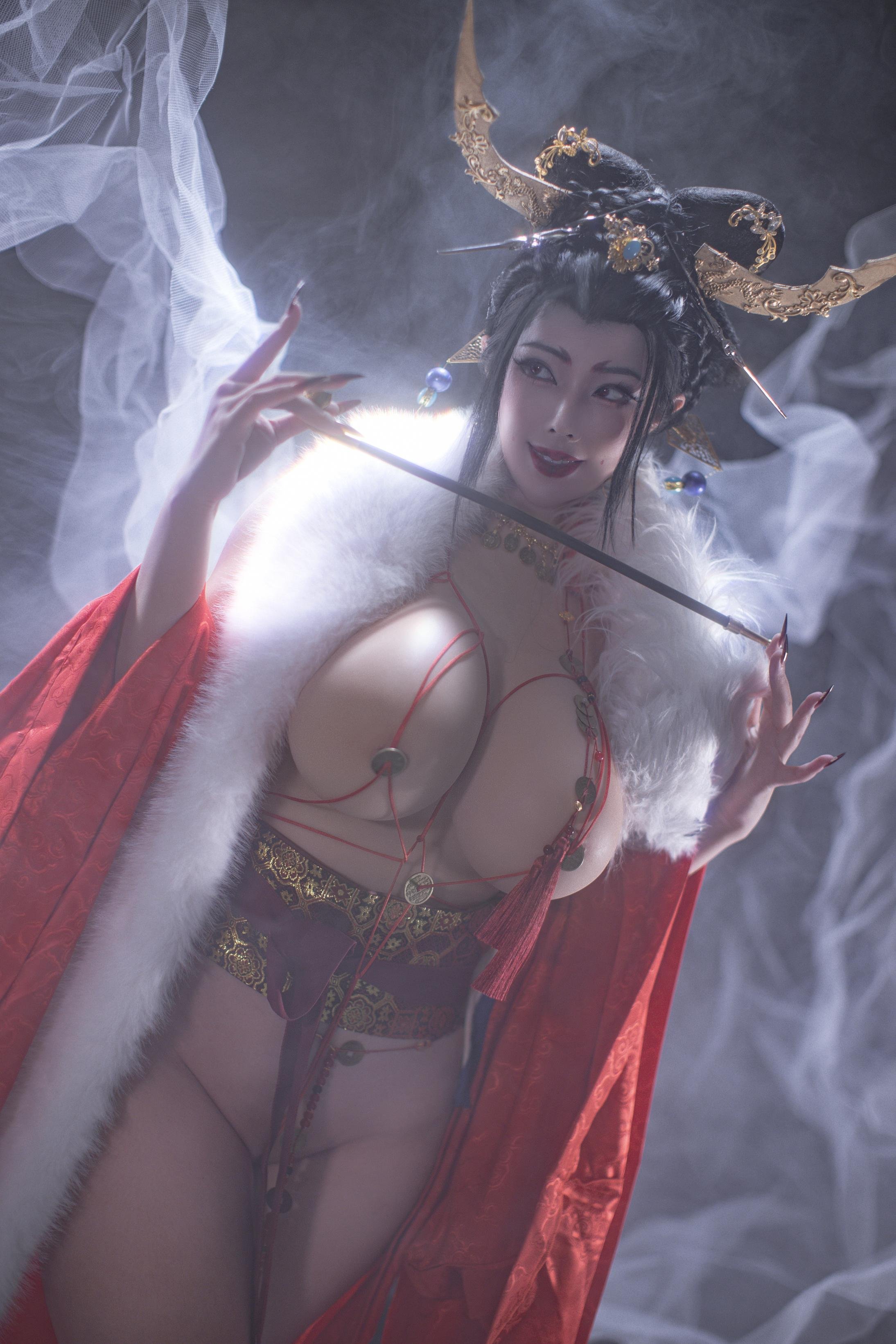 [私房] titi - 無常狐：紅衣狐妖巨乳露穴 東方大尺度 90P