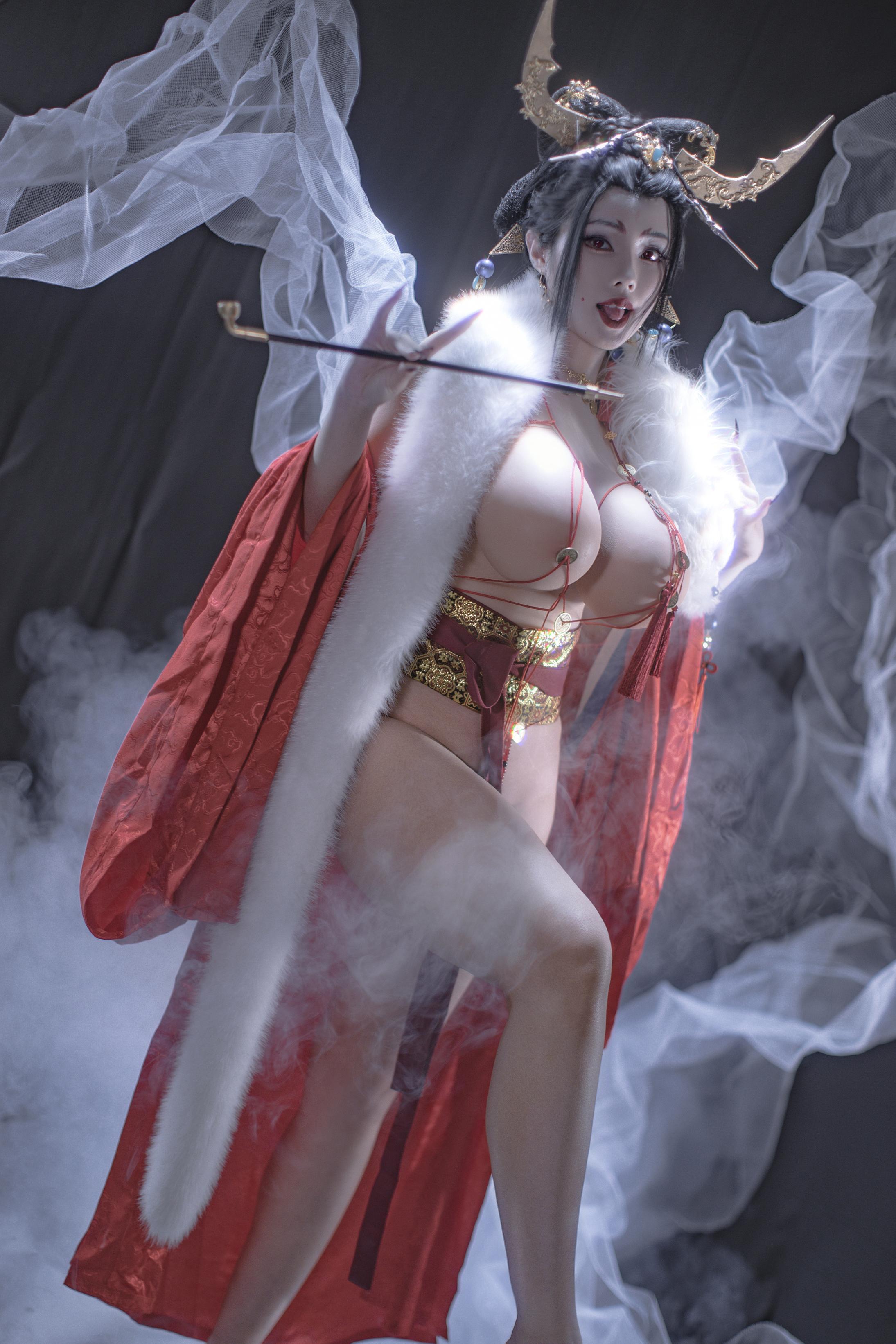 [私房] titi - 無常狐：紅衣狐妖巨乳露穴 東方大尺度 90P