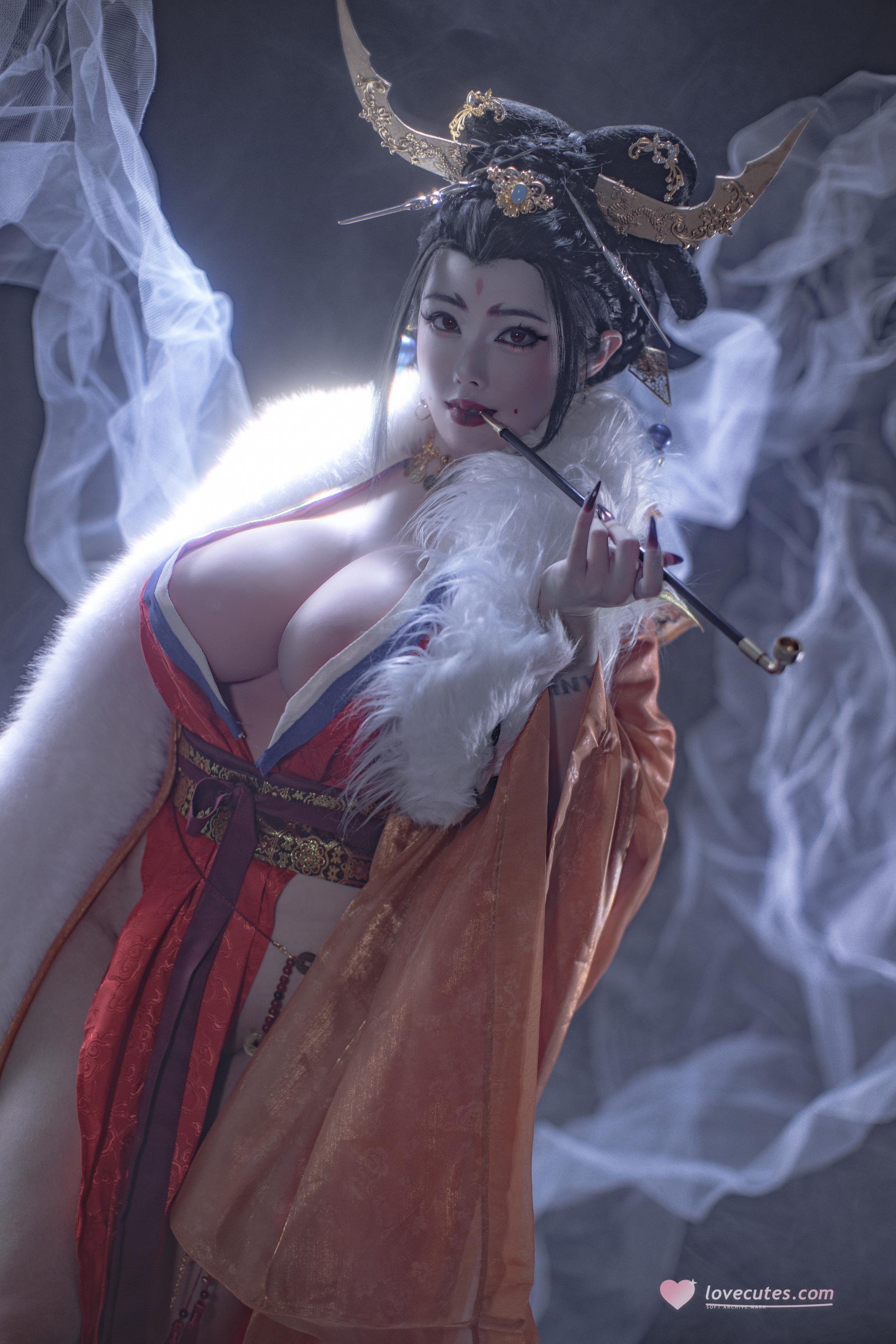[私房] titi - 無常狐：紅衣狐妖巨乳露穴 東方大尺度 90P