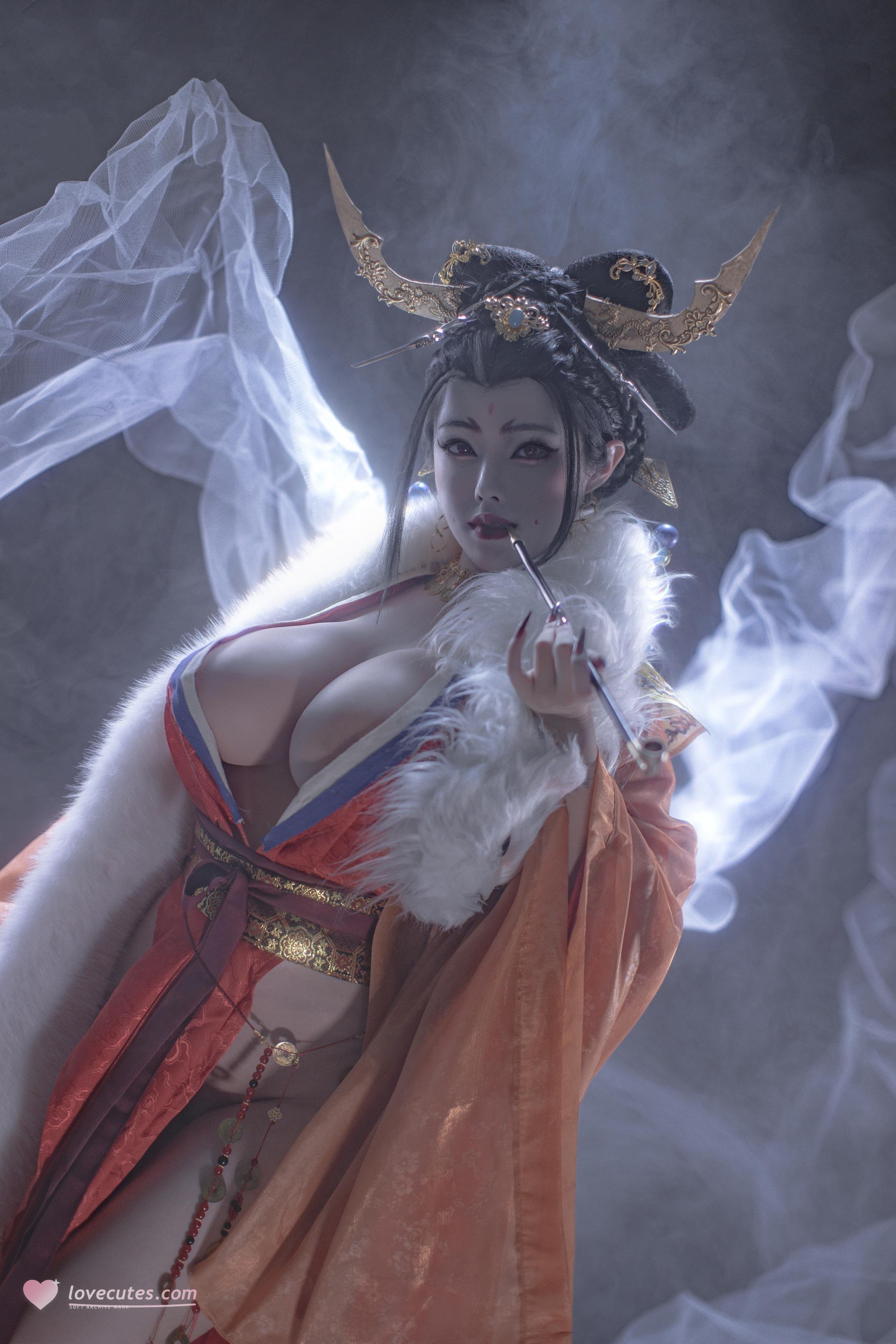 [私房] titi - 無常狐：紅衣狐妖巨乳露穴 東方大尺度 90P