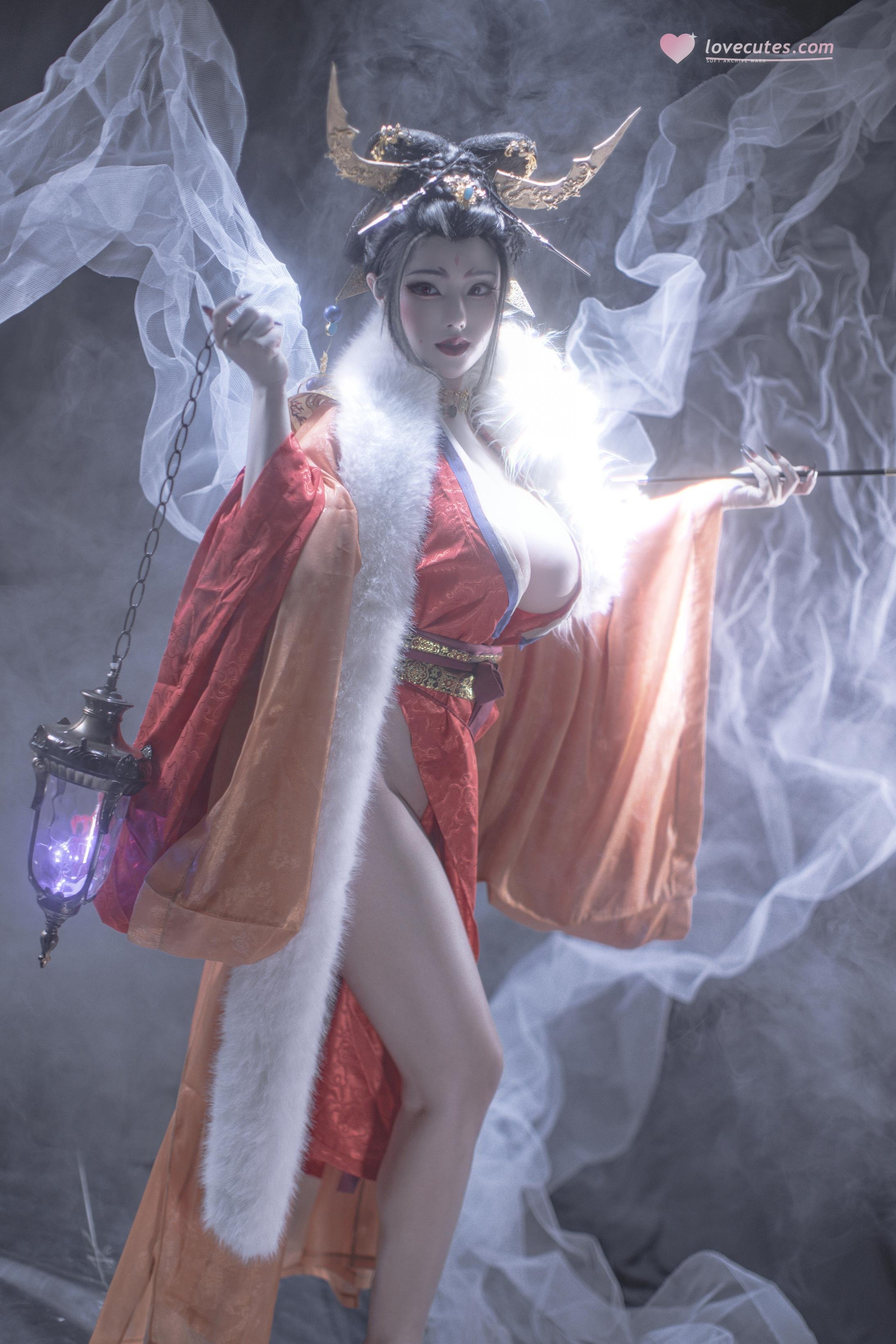 [私房] titi - 無常狐：紅衣狐妖巨乳露穴 東方大尺度 90P