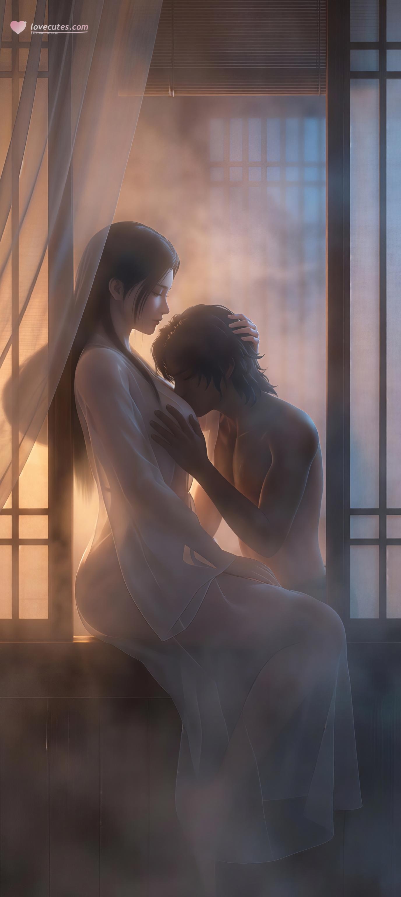 AI生成アニメ少女 - 陸雪琪 月文心：白い古風の巨乳露点庭院交合 96P