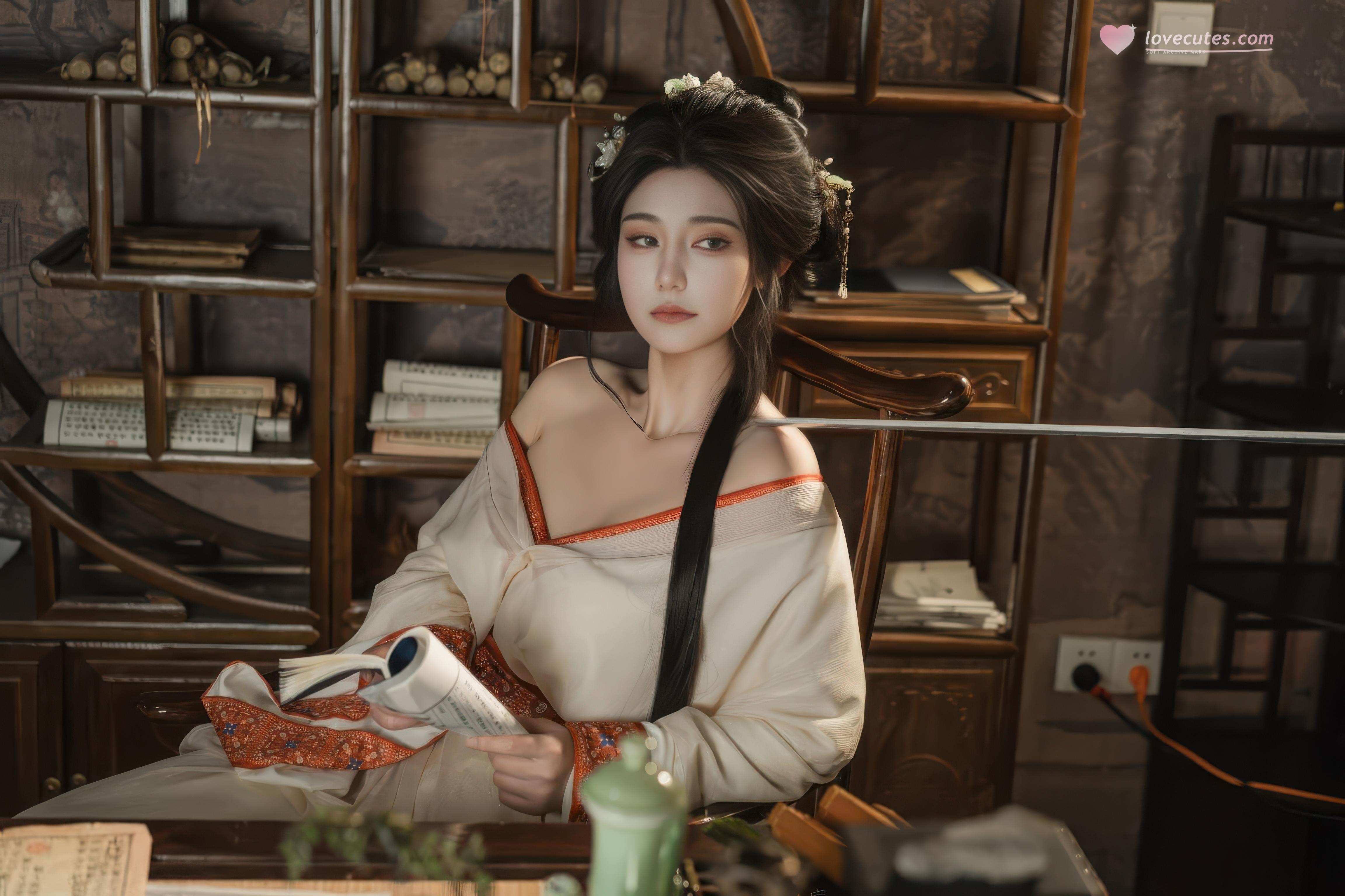 [Private] Xinglan is called Lanmei by Lan - Passionate Bondage: Ancient Style Rope Binding with Sheer Fabric, Big Breasts, and Exposed Points 74P1V