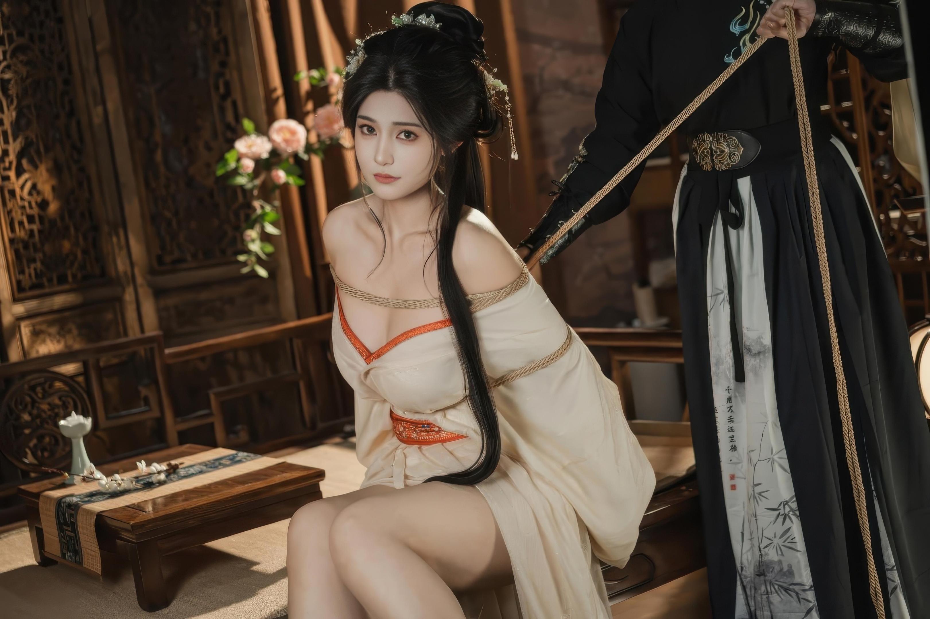 '[私房] 星澜 là chị em gọi là Lan Lan - Tình Yêu Mê Đắm: Dây Buộc Cổ Điển, Vải Mỏng, Ngực Khủng 74P1V'