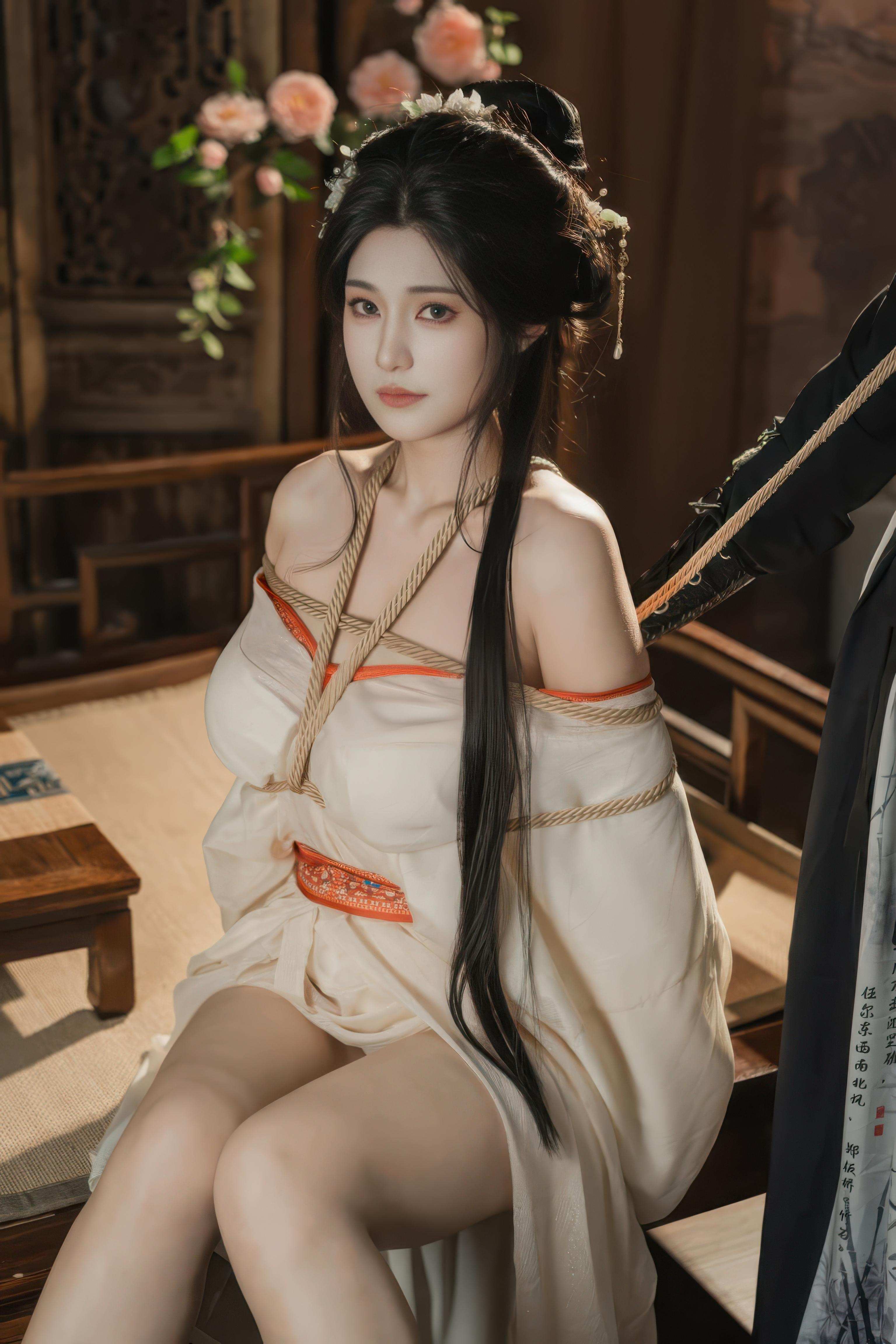 '[私房] 星澜 là chị em gọi là Lan Lan - Tình Yêu Mê Đắm: Dây Buộc Cổ Điển, Vải Mỏng, Ngực Khủng 74P1V'
