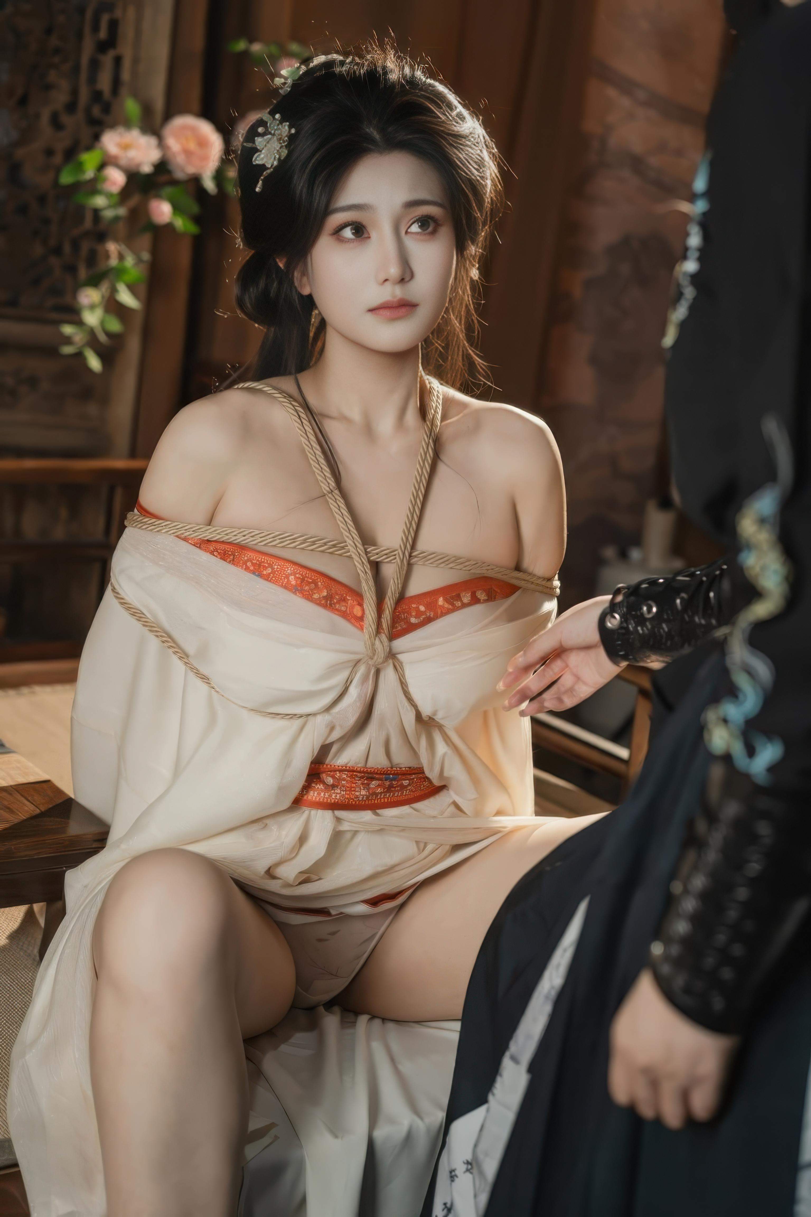 [私房] 星澜は澜澜と呼ばれる妹 - 痴情の縛り：古風な縄と薄い布 巨乳露点私房 74P1V