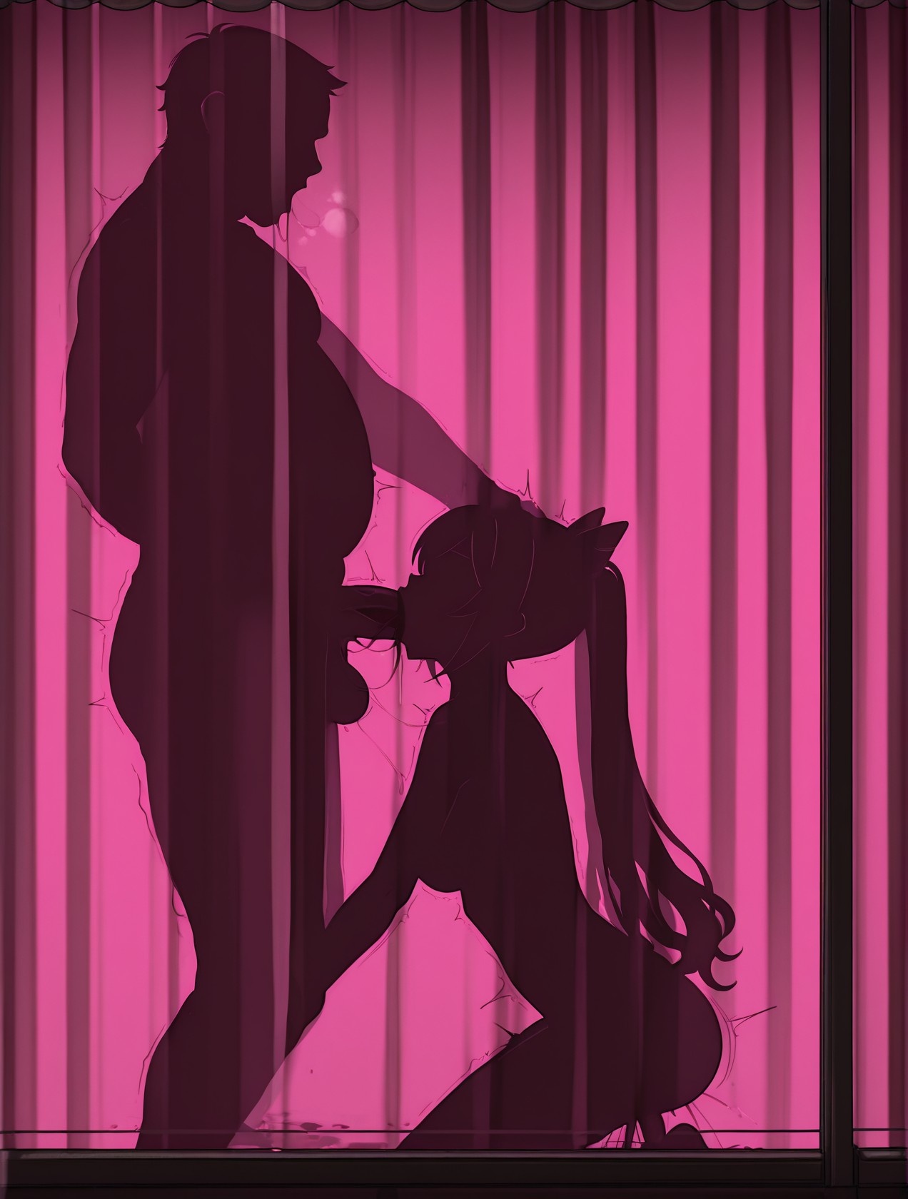 AI生成アニメ少女 - 原神 刻晴の街角：白いタンクトップとショートパンツの巨乳露出 道具158P