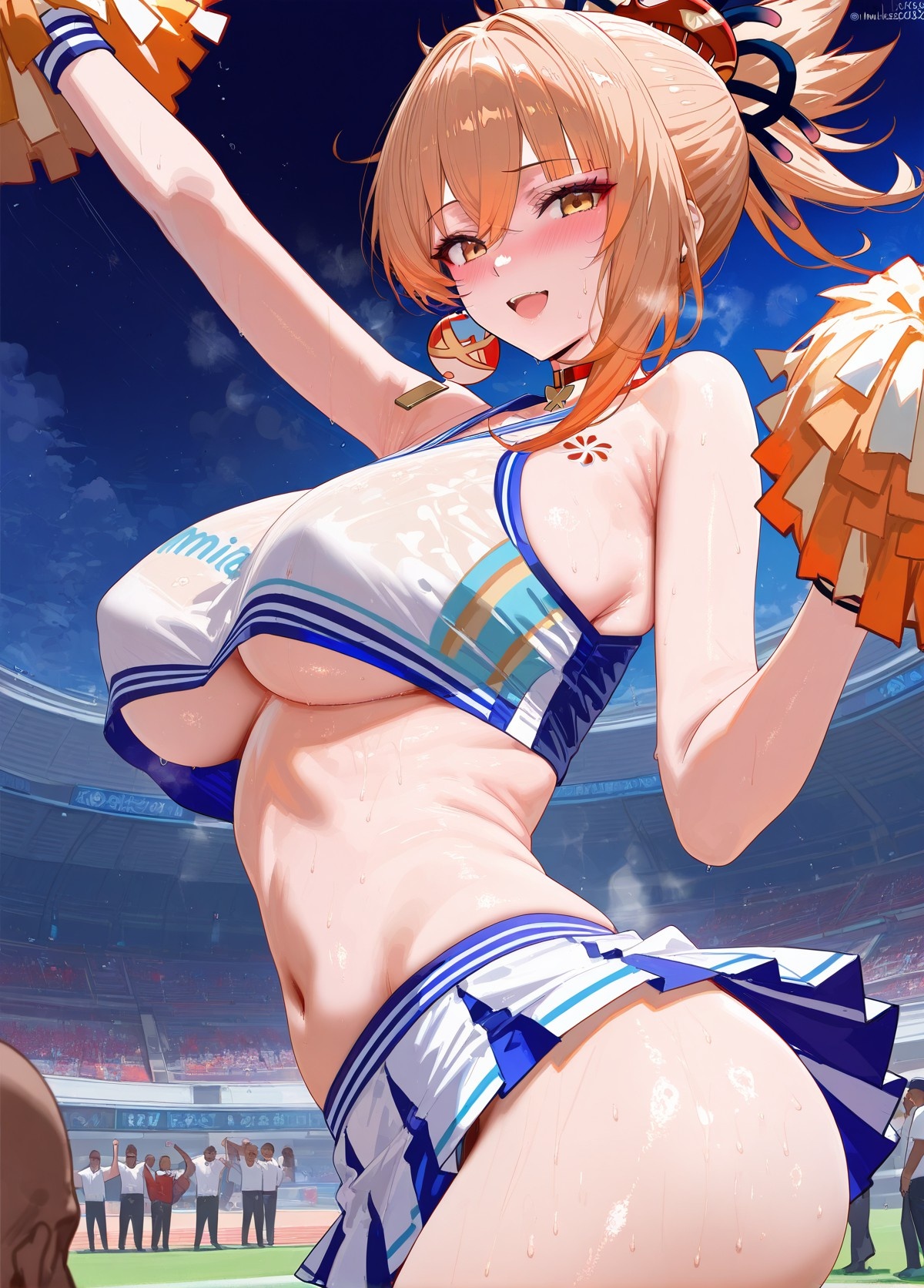 AI生成アニメ少女 - 原神ララ隊コレクション：多キャラ爆乳露穴応援水着 189P