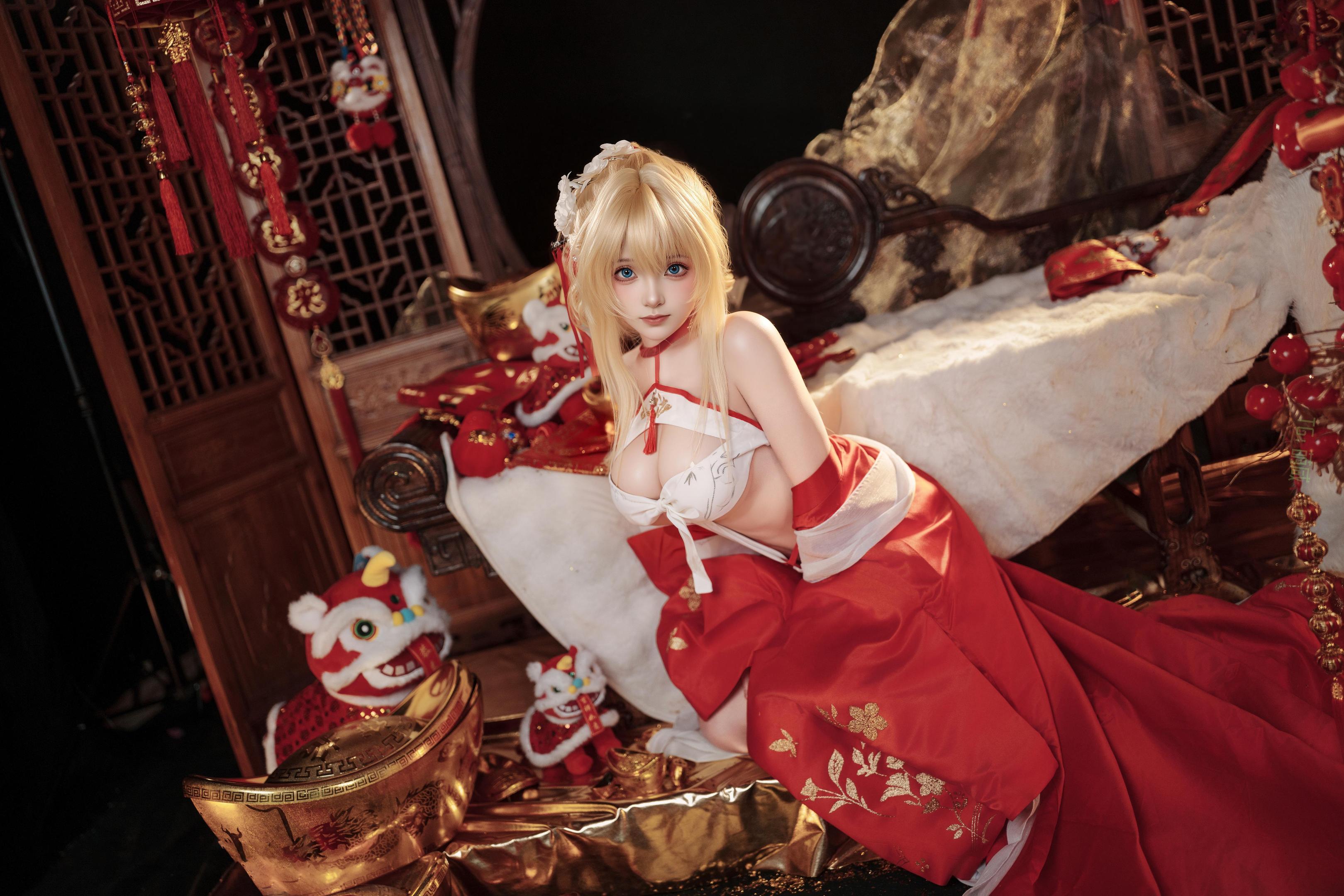 [私房] Bangni邦尼 - 凉夜香雪：紅白和風綁帶 露穴翹臀私房 81P6V