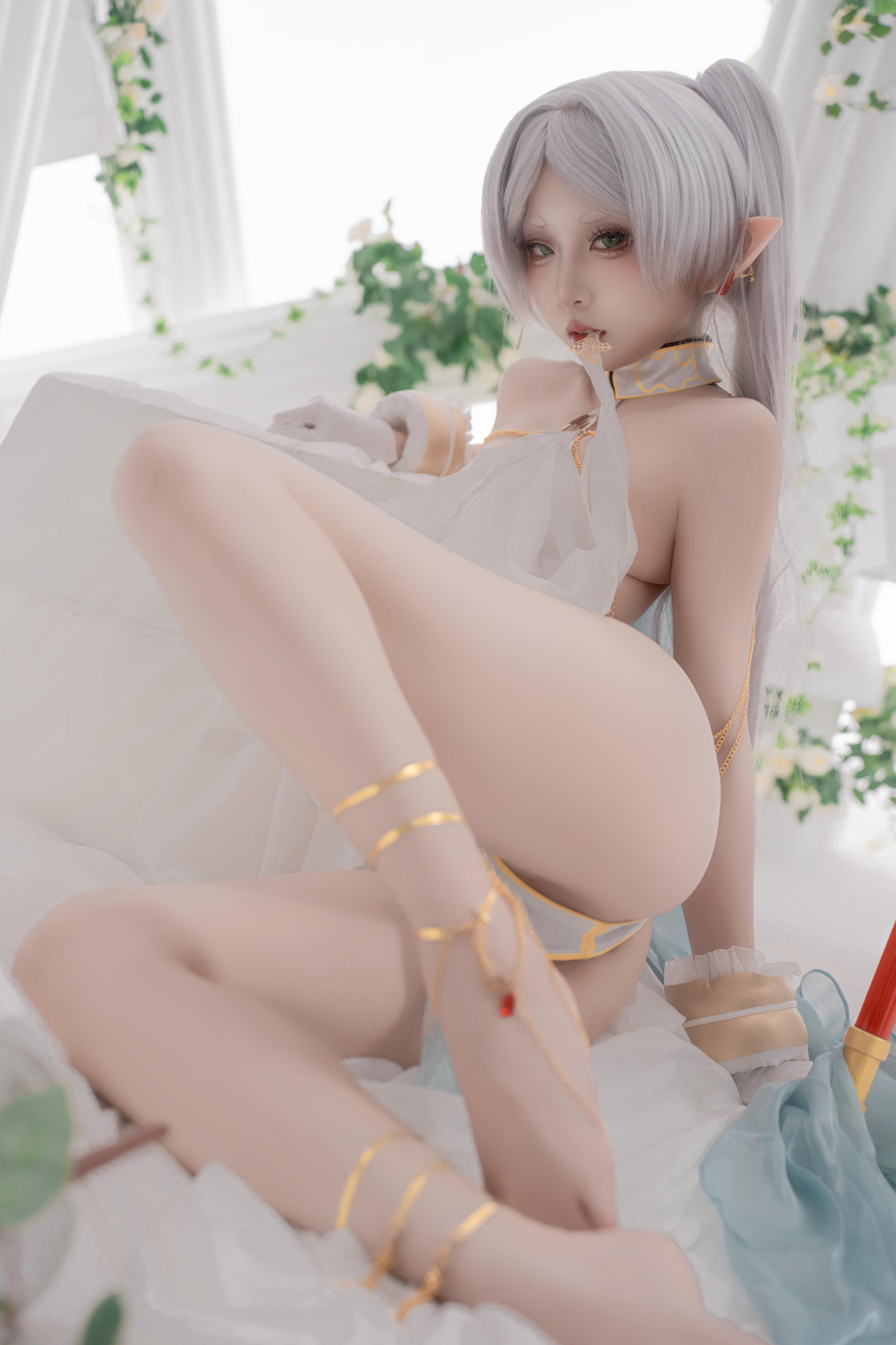 [costume] 纸悦Etsu_ko -葬送的芙莉莲 舞娘：Bản phục trang bạc tóc tiên nữ với vải mỏng 73P