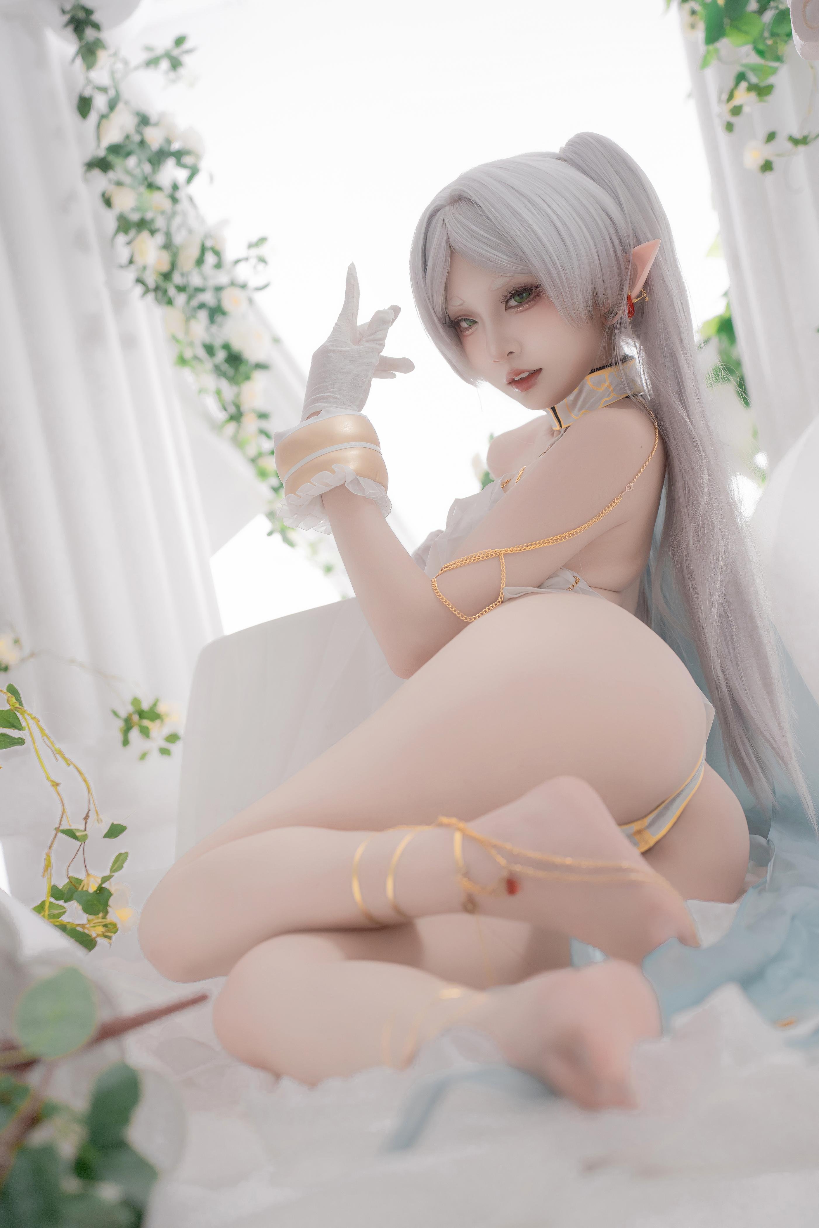 [costume] 纸悦Etsu_ko -葬送的芙莉莲 舞娘：Bản phục trang bạc tóc tiên nữ với vải mỏng 73P