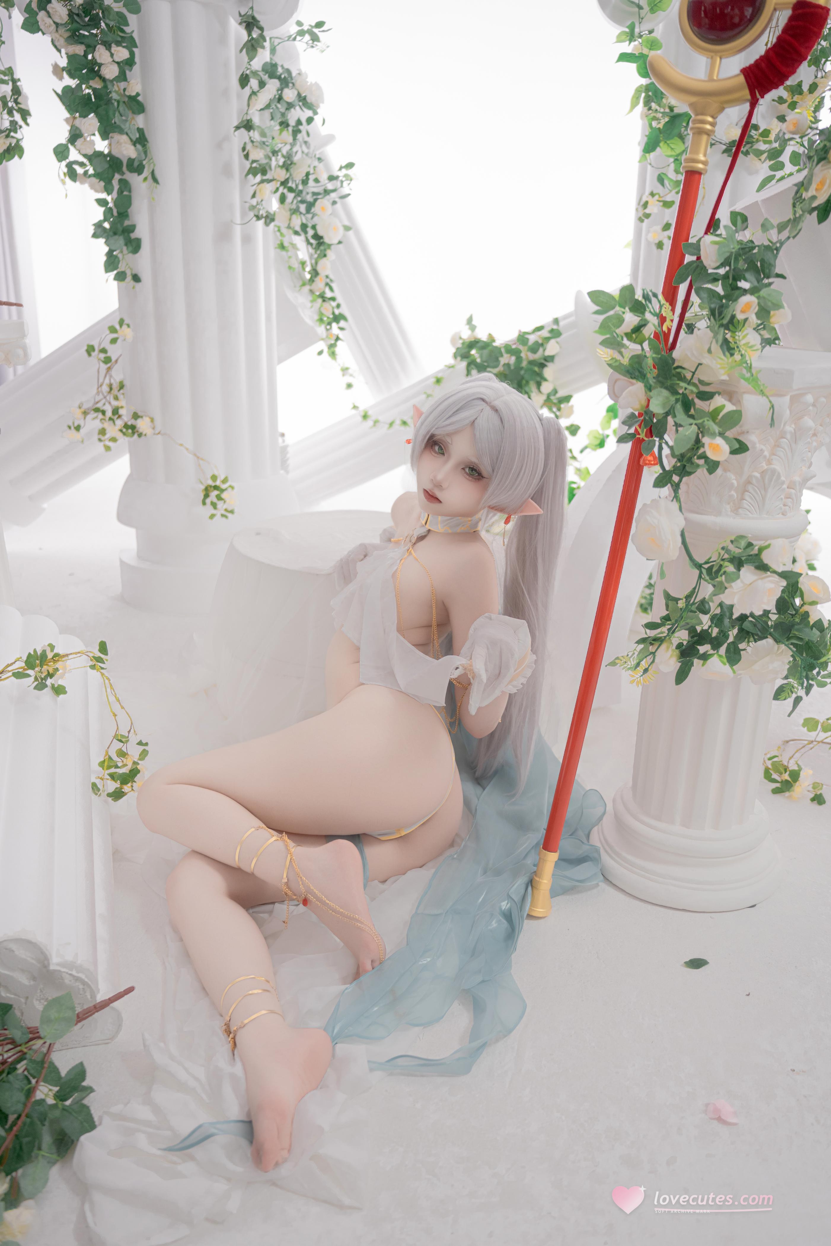 [costume] 纸悦Etsu_ko -葬送的芙莉莲 舞娘：Bản phục trang bạc tóc tiên nữ với vải mỏng 73P