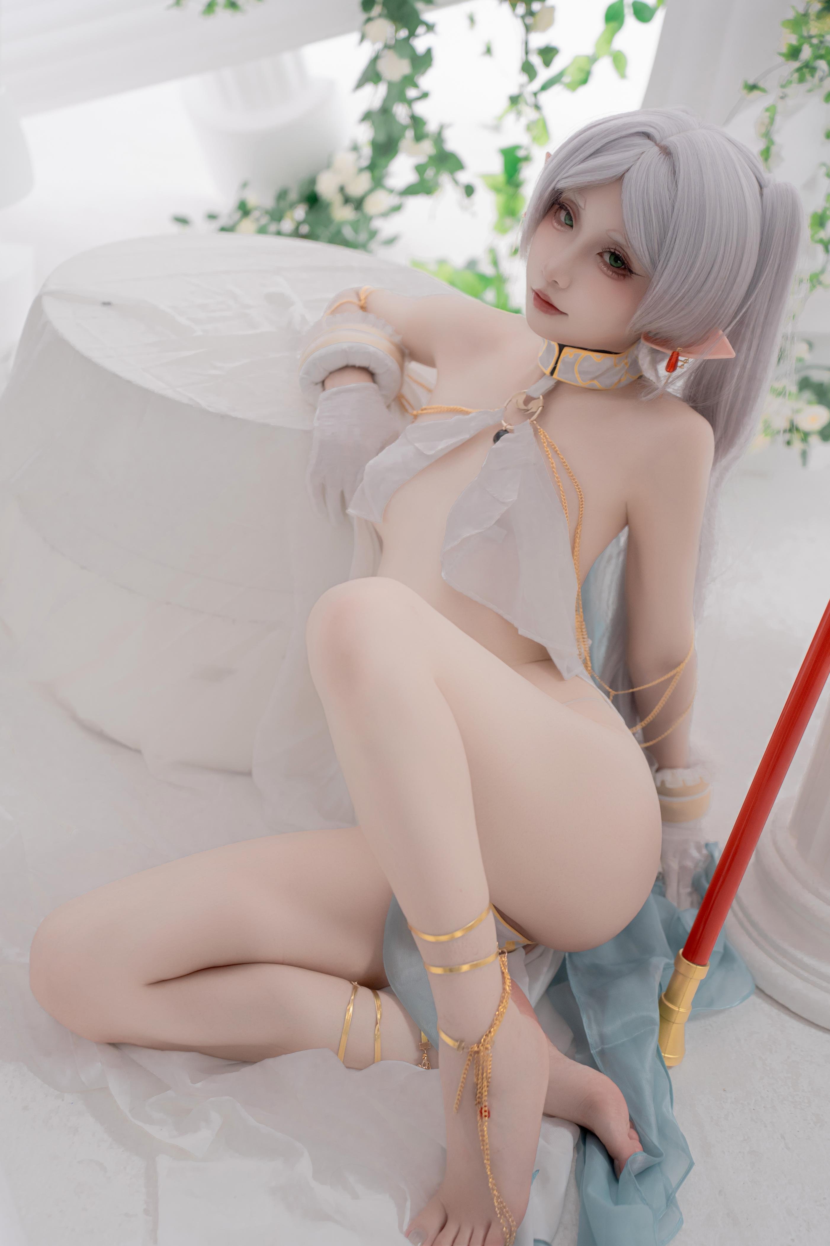 [costume] 纸悦Etsu_ko -葬送的芙莉莲 舞娘：Bản phục trang bạc tóc tiên nữ với vải mỏng 73P