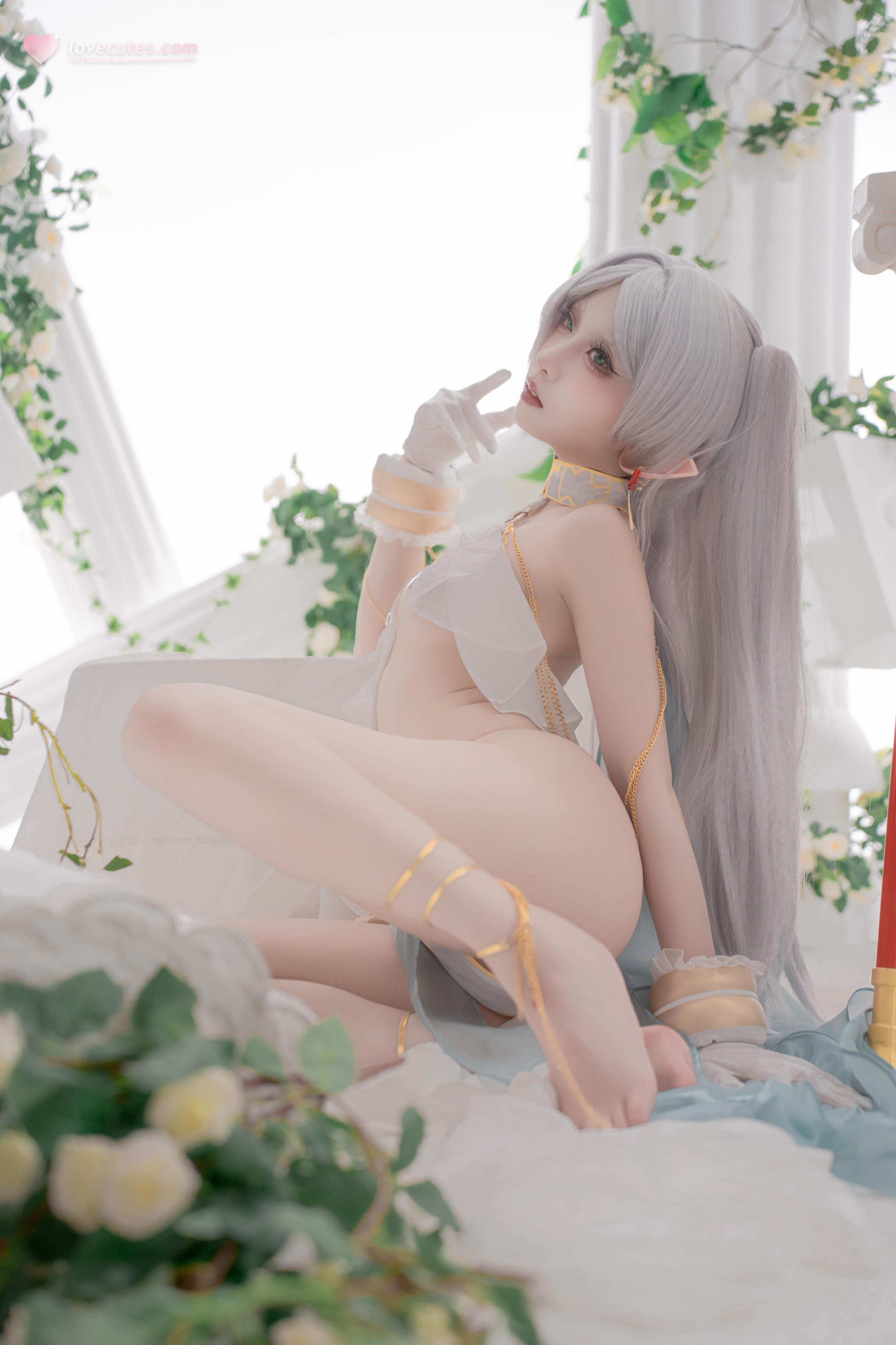 [costume] 纸悦Etsu_ko -葬送的芙莉莲 舞娘：Bản phục trang bạc tóc tiên nữ với vải mỏng 73P