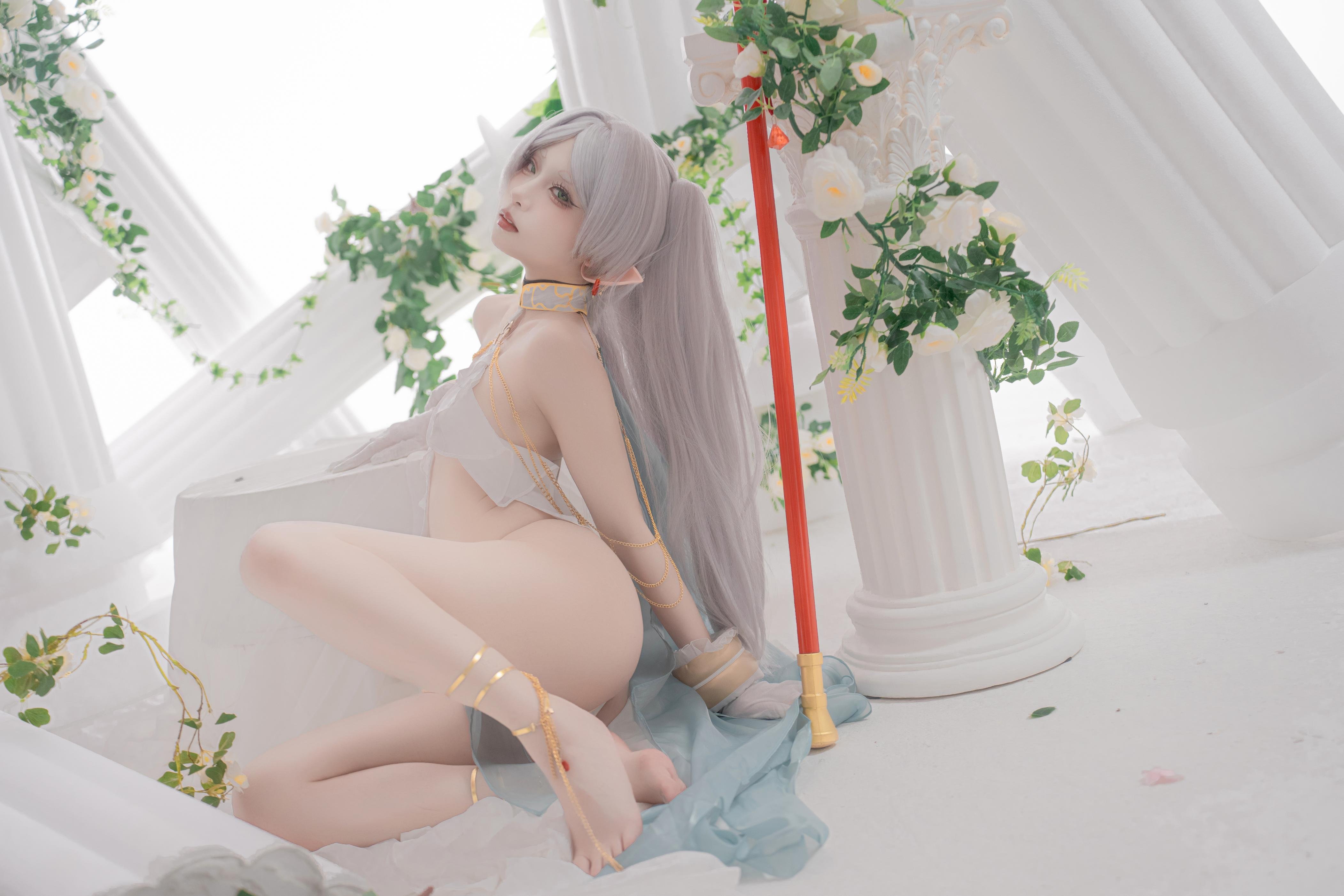 [costume] 纸悦Etsu_ko -葬送的芙莉莲 舞娘：Bản phục trang bạc tóc tiên nữ với vải mỏng 73P