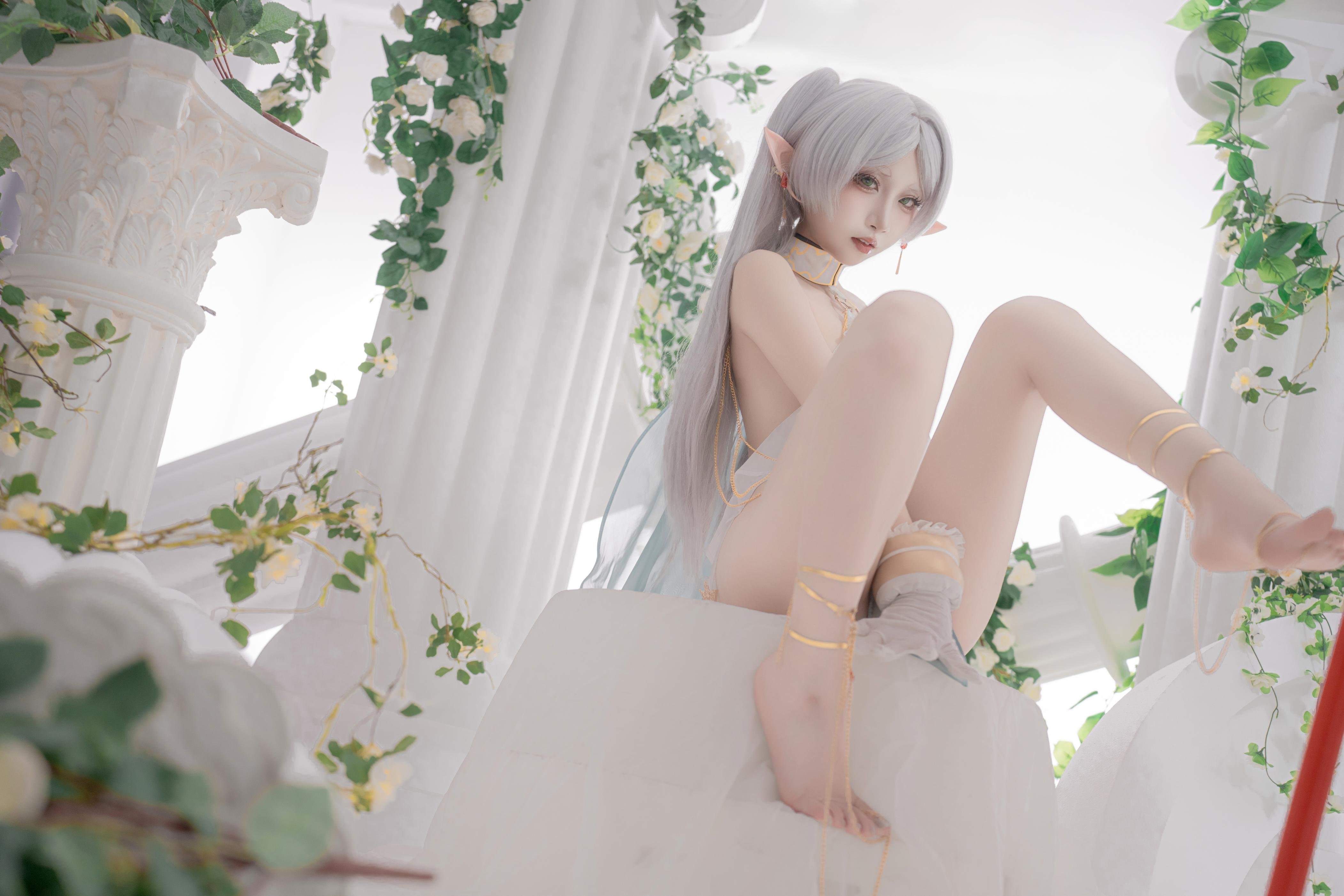 [costume] 纸悦Etsu_ko -葬送的芙莉莲 舞娘：Bản phục trang bạc tóc tiên nữ với vải mỏng 73P
