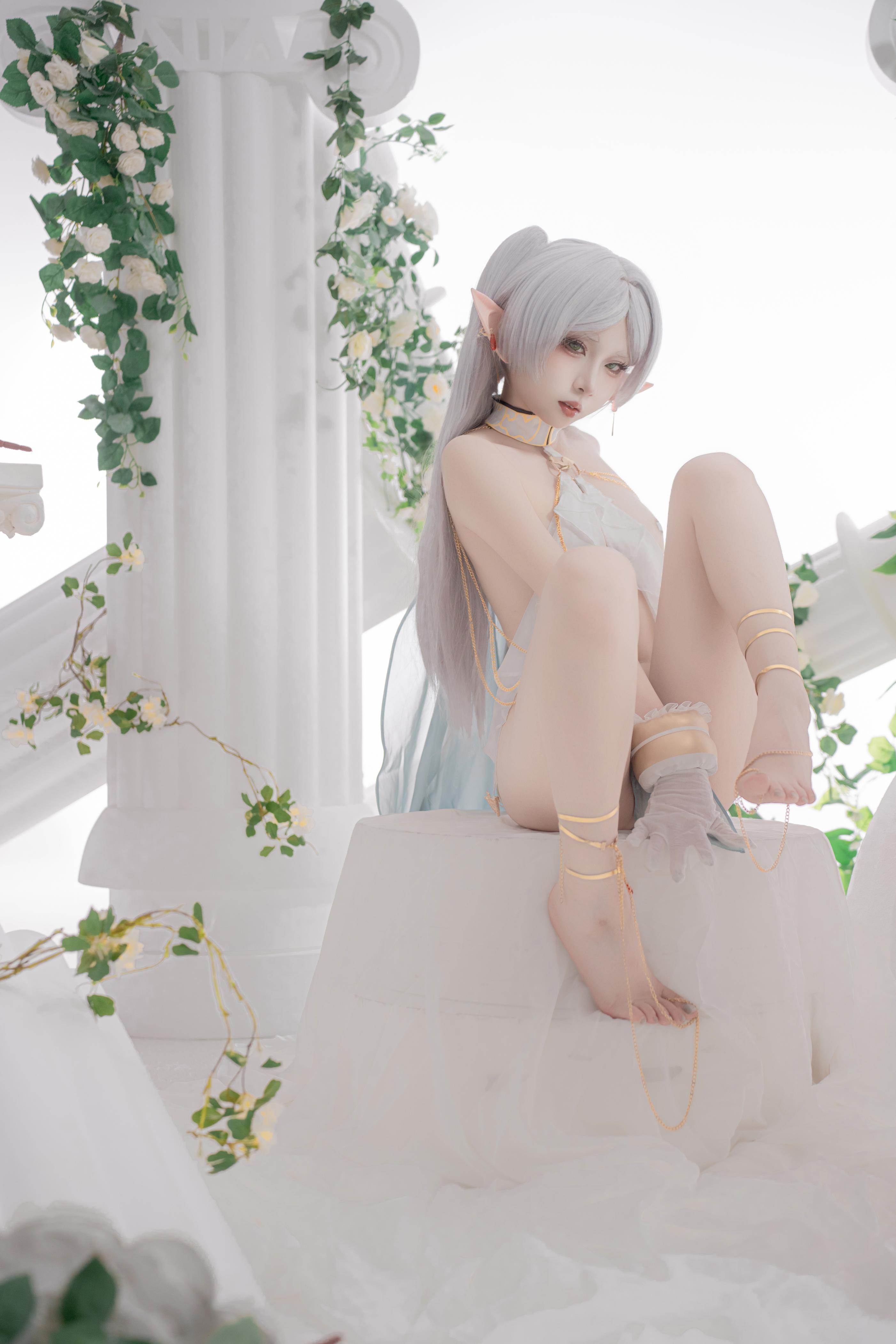 [costume] 纸悦Etsu_ko -葬送的芙莉莲 舞娘：Bản phục trang bạc tóc tiên nữ với vải mỏng 73P