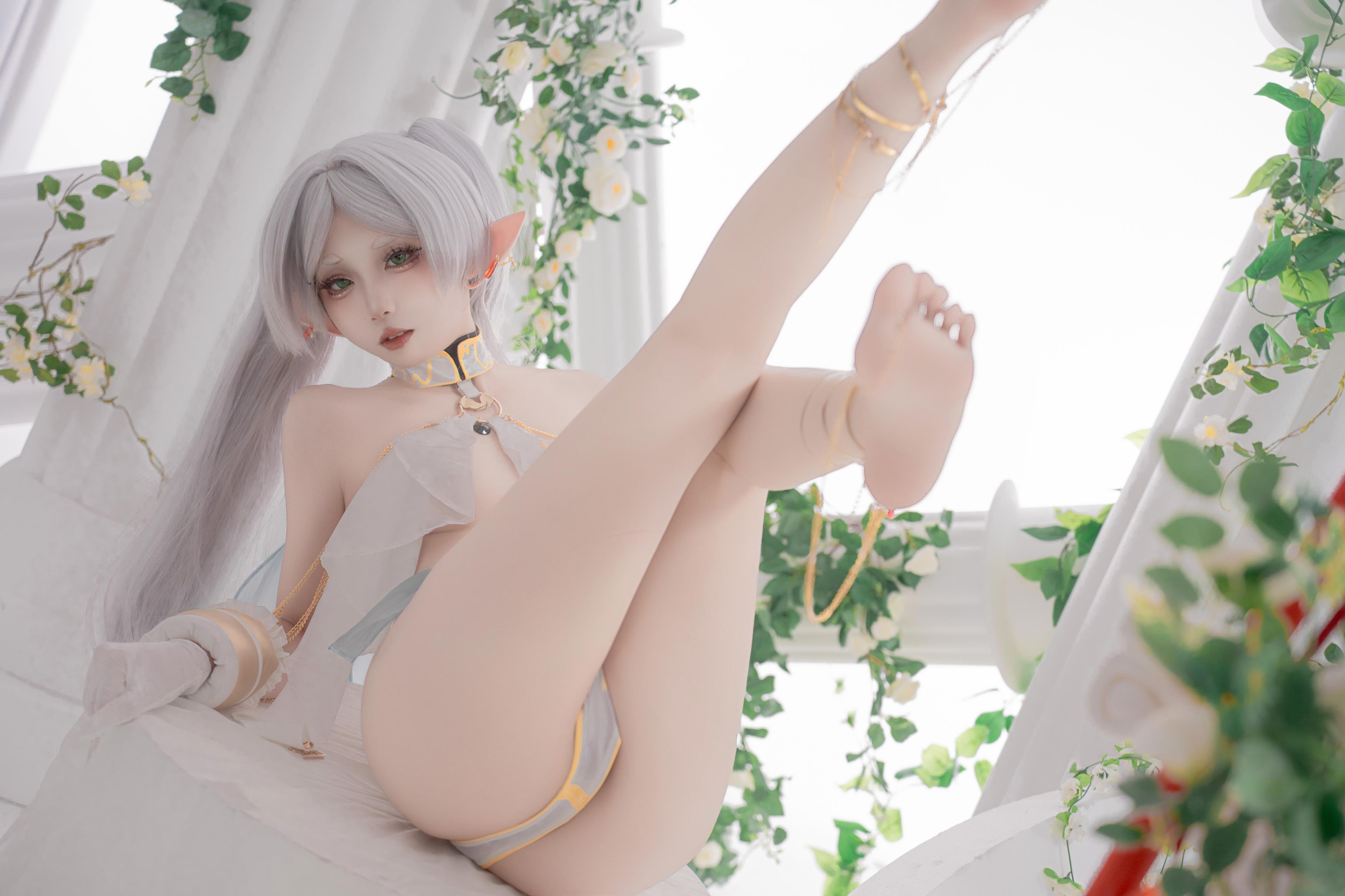 [costume] 纸悦Etsu_ko -葬送的芙莉莲 舞娘：Bản phục trang bạc tóc tiên nữ với vải mỏng 73P