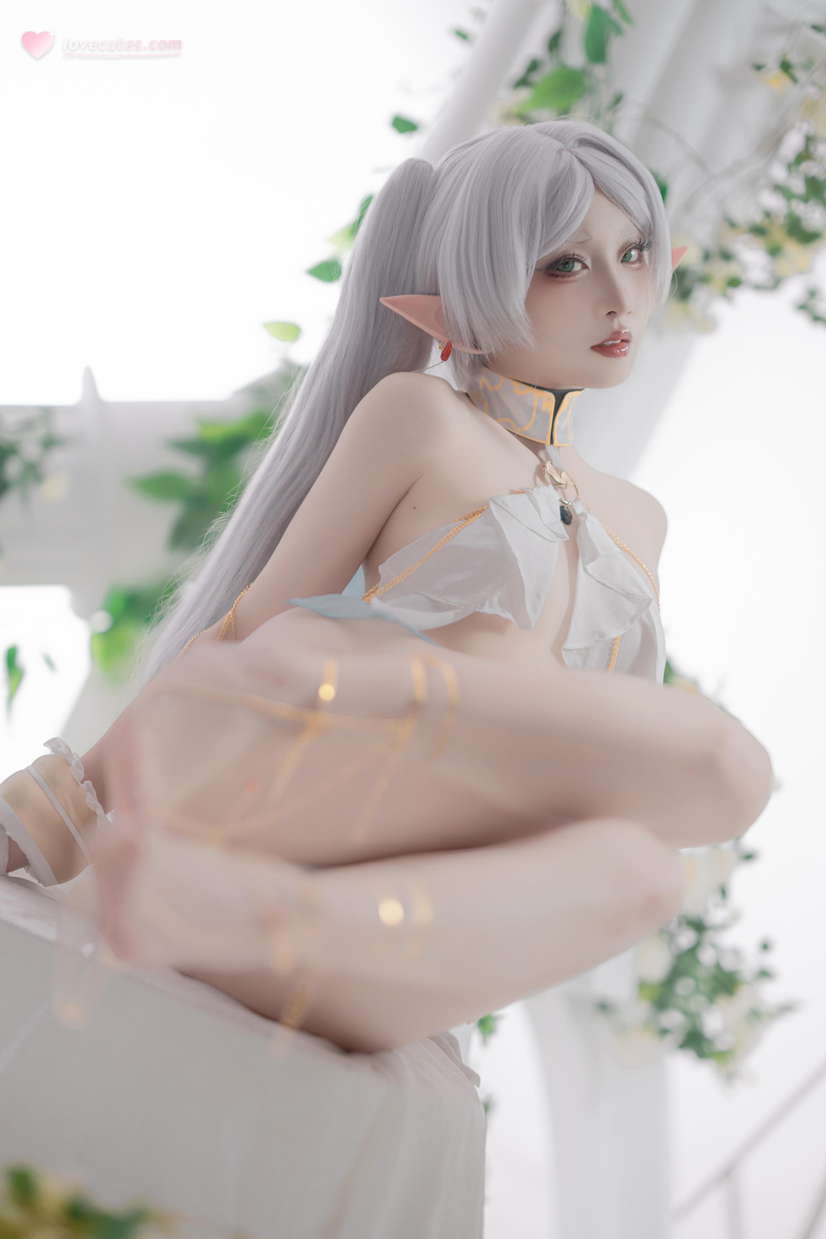 [costume] 纸悦Etsu_ko -葬送的芙莉莲 舞娘：Bản phục trang bạc tóc tiên nữ với vải mỏng 73P