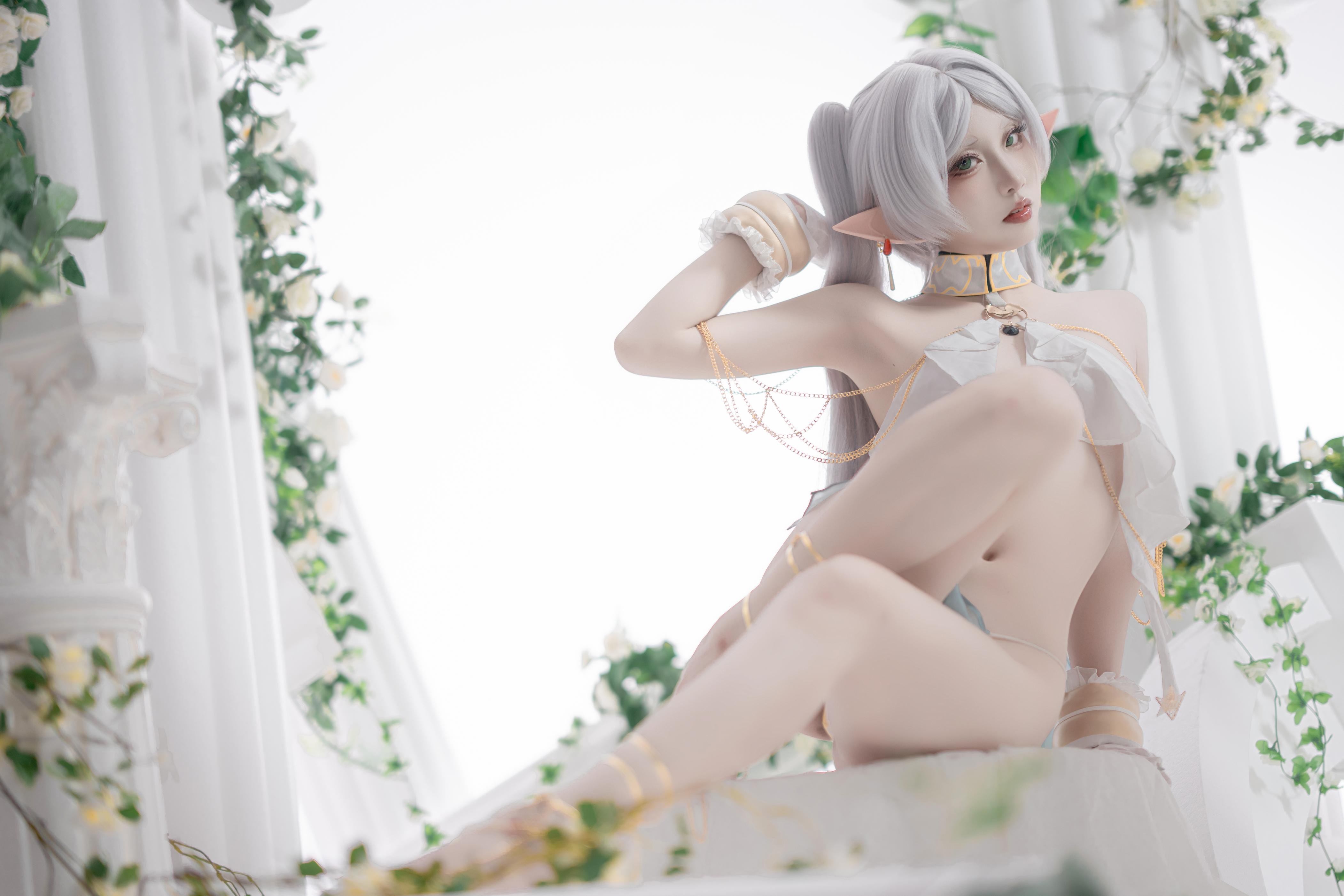 [costume] 纸悦Etsu_ko -葬送的芙莉莲 舞娘：Bản phục trang bạc tóc tiên nữ với vải mỏng 73P