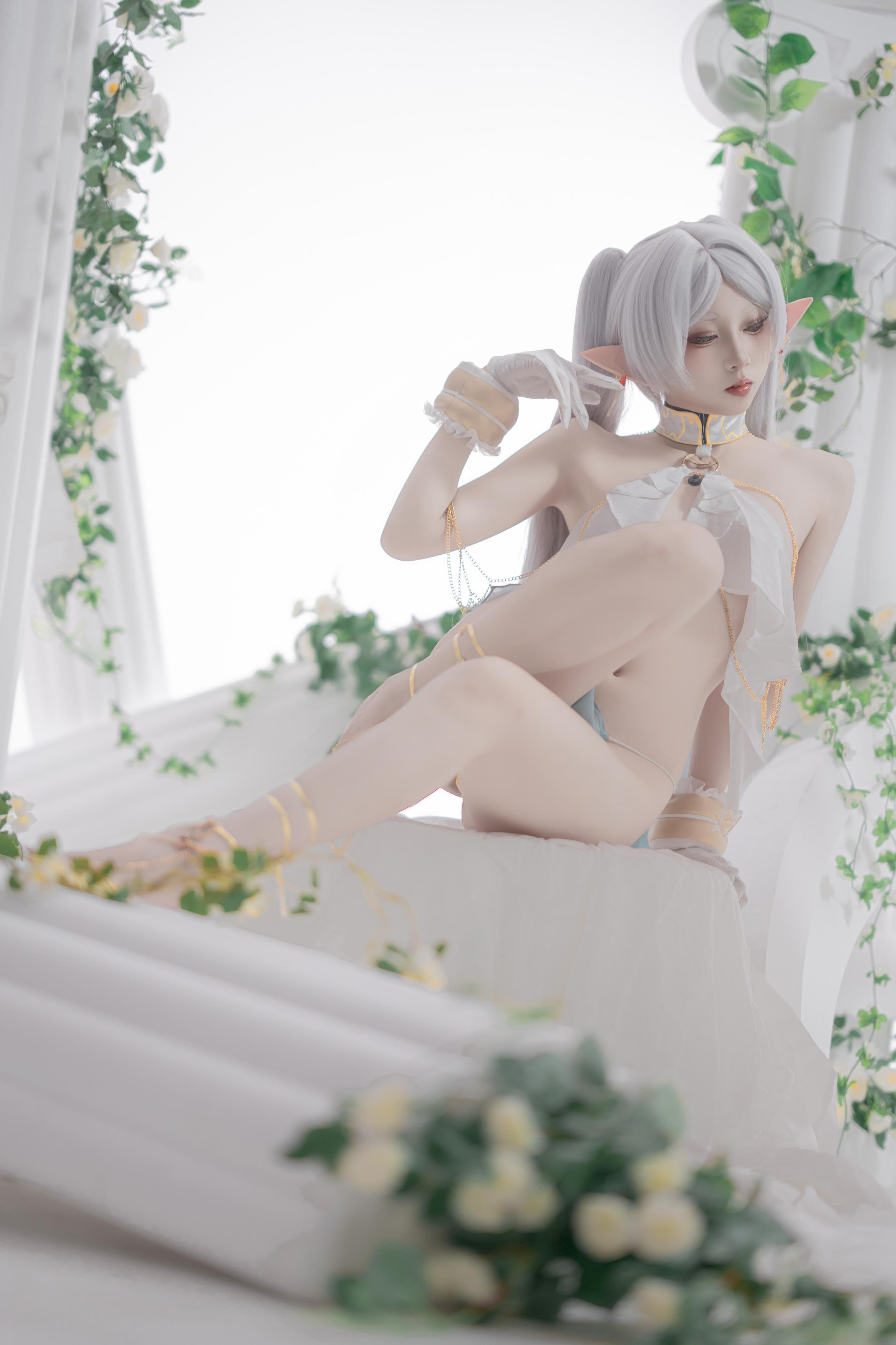 [costume] 纸悦Etsu_ko -葬送的芙莉莲 舞娘：Bản phục trang bạc tóc tiên nữ với vải mỏng 73P