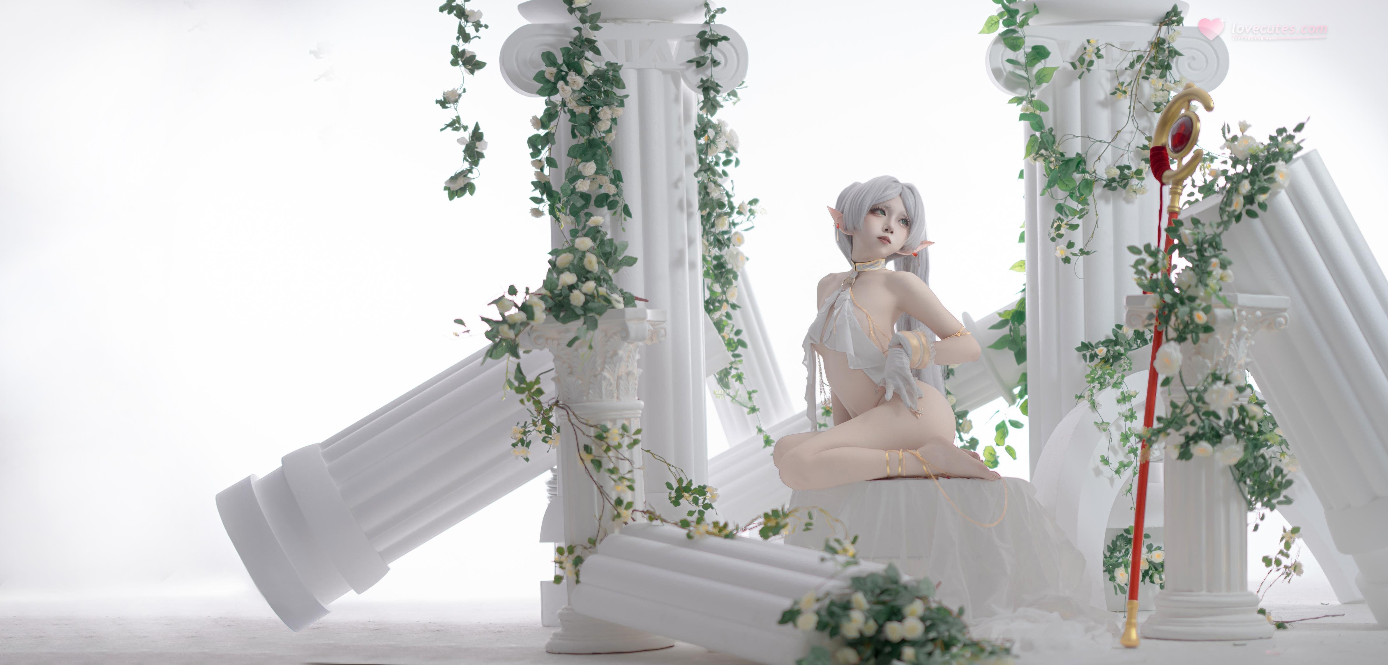 [costume] 纸悦Etsu_ko -葬送的芙莉莲 舞娘：Bản phục trang bạc tóc tiên nữ với vải mỏng 73P