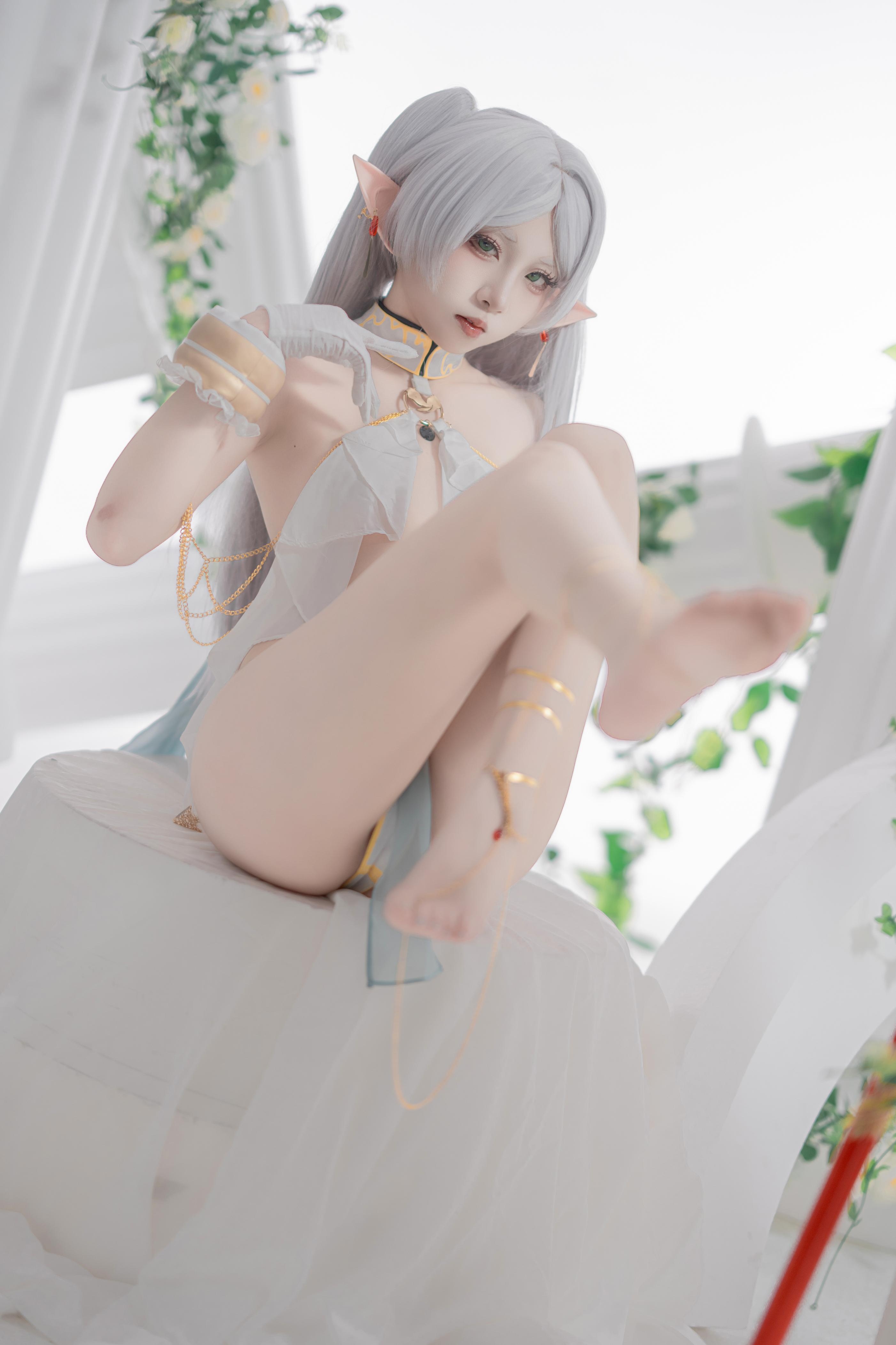 [costume] 纸悦Etsu_ko -葬送的芙莉莲 舞娘：Bản phục trang bạc tóc tiên nữ với vải mỏng 73P