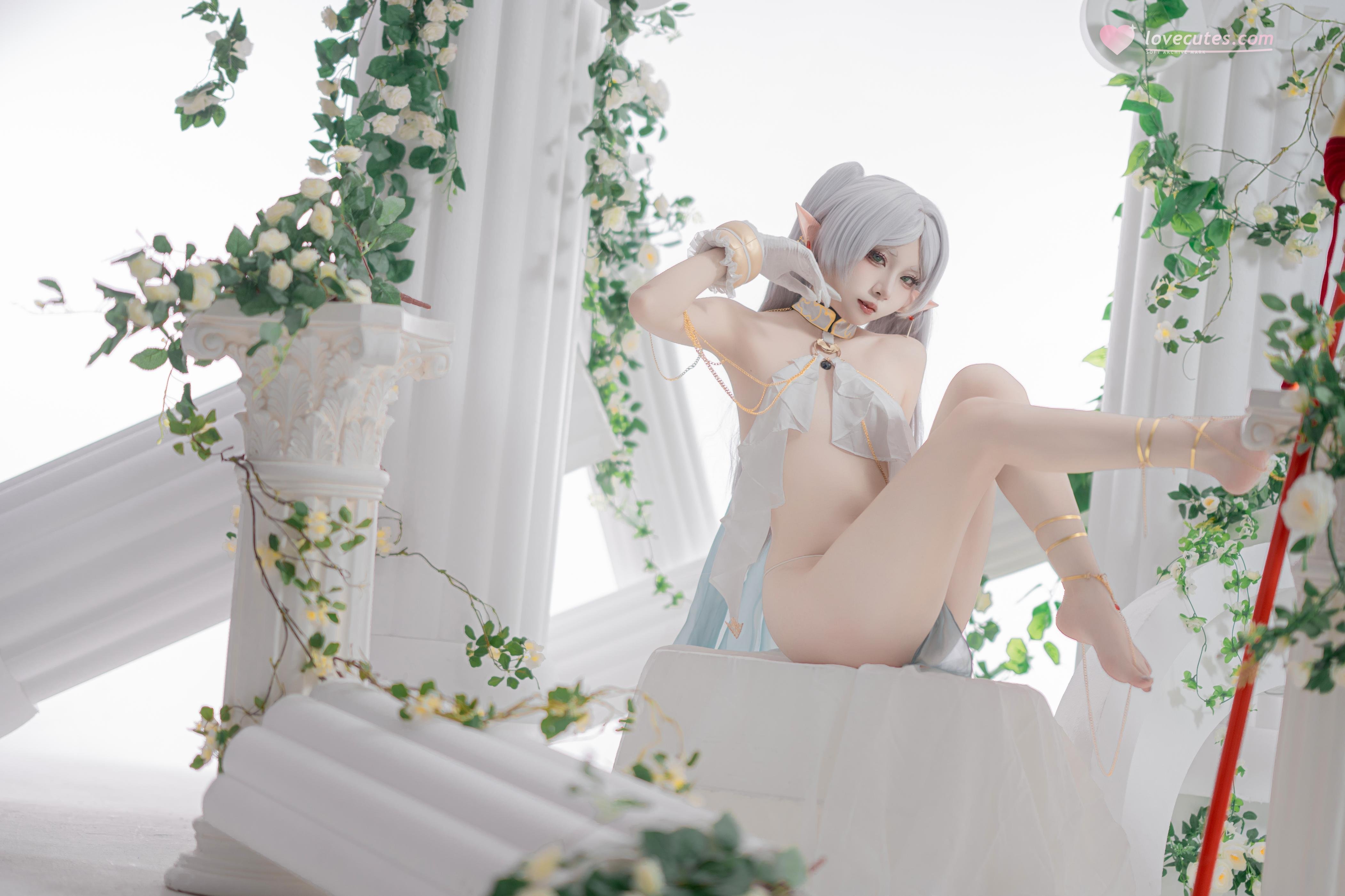 [costume] 纸悦Etsu_ko -葬送的芙莉莲 舞娘：Bản phục trang bạc tóc tiên nữ với vải mỏng 73P