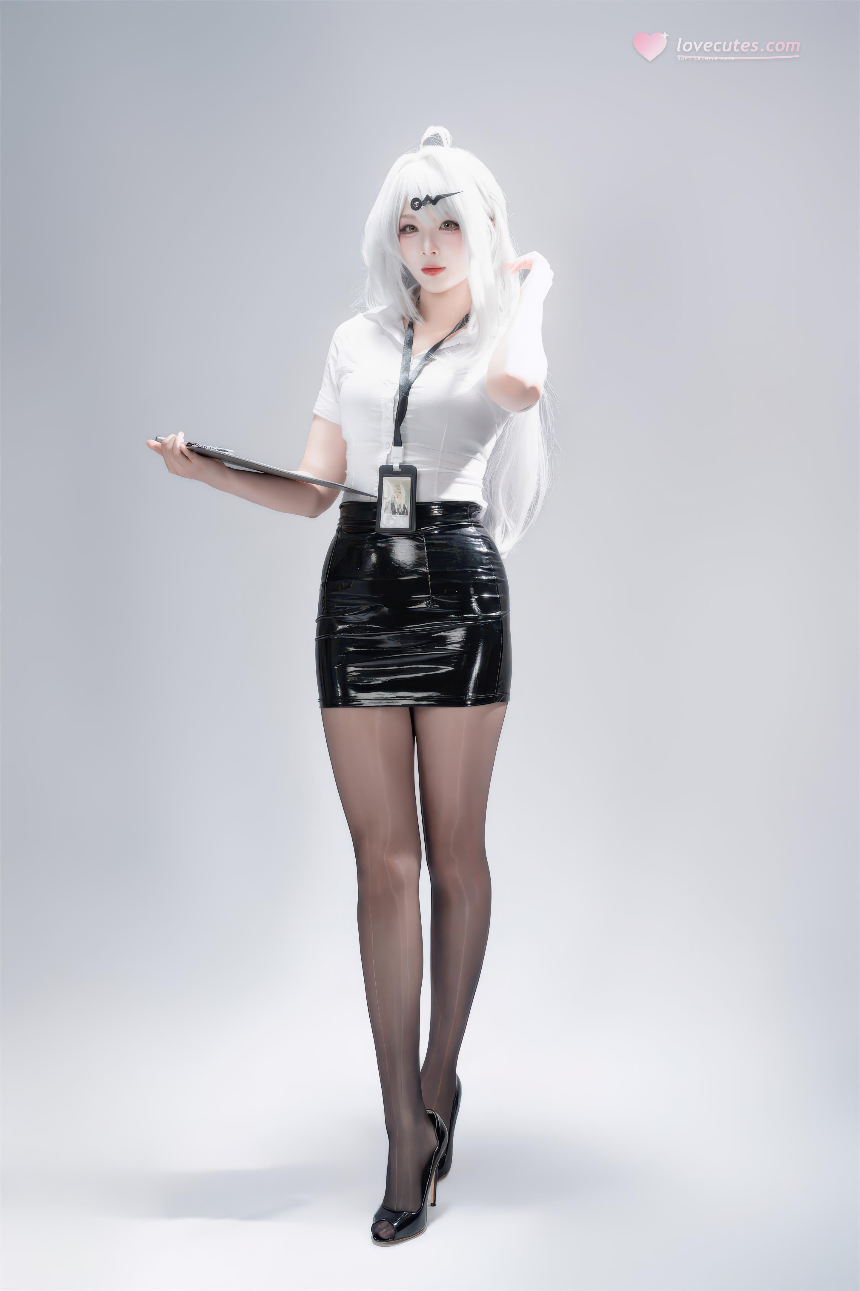 [costume hóa] Xuân Tiêu Học Tỷ - Tuyệt Khu Không - Nghi Huyền Mặc Hình Ảnh Truy Tìm OL: Tóc Trắng, Tất Đen, Áo Da, Chân Dài, Phục Hồi 100P