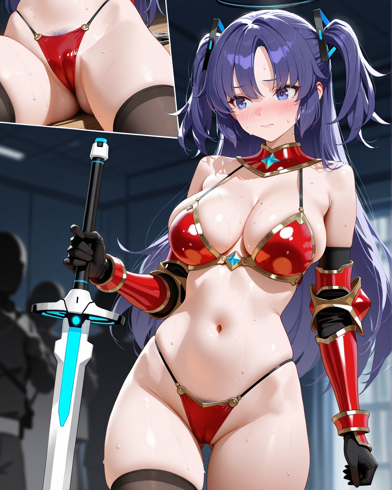 AI Porn - 碧藍檔案 早瀨優香比基尼群交 AI 圖庫 153P