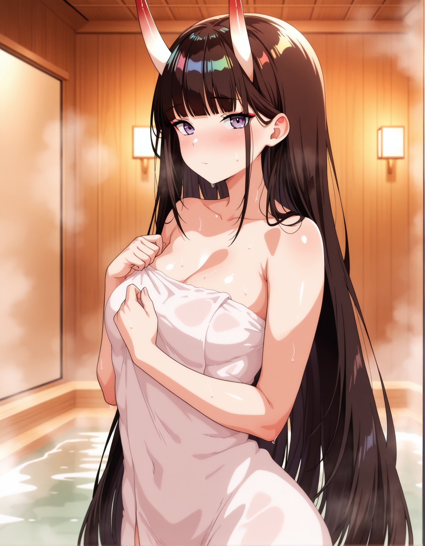 AI生成動漫女孩 - 碧藍航線系列第四部：多角色溫泉濕身露穴 120P