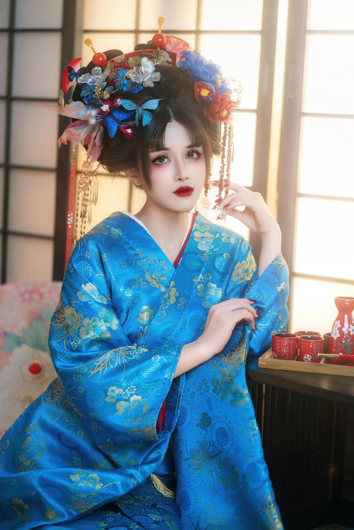 [Private] 8-Year-Old Deer Baby - The Fate of the Courtesan: Blue Courtesan Strap, Exposed Beauty, Private Collection 100P49G1V