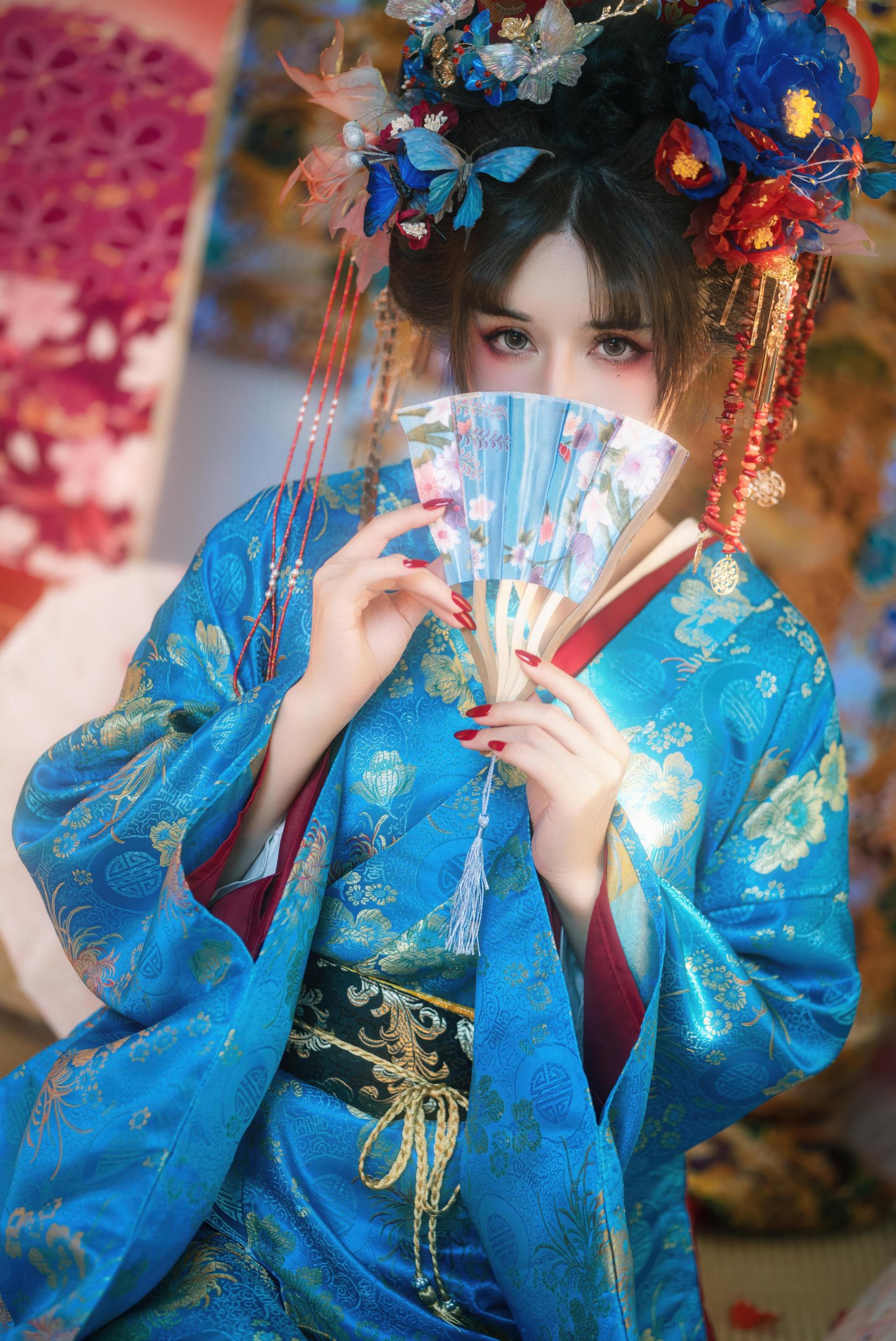 [Private] 8-Year-Old Deer Baby - The Fate of the Courtesan: Blue Courtesan Strap, Exposed Beauty, Private Collection 100P49G1V