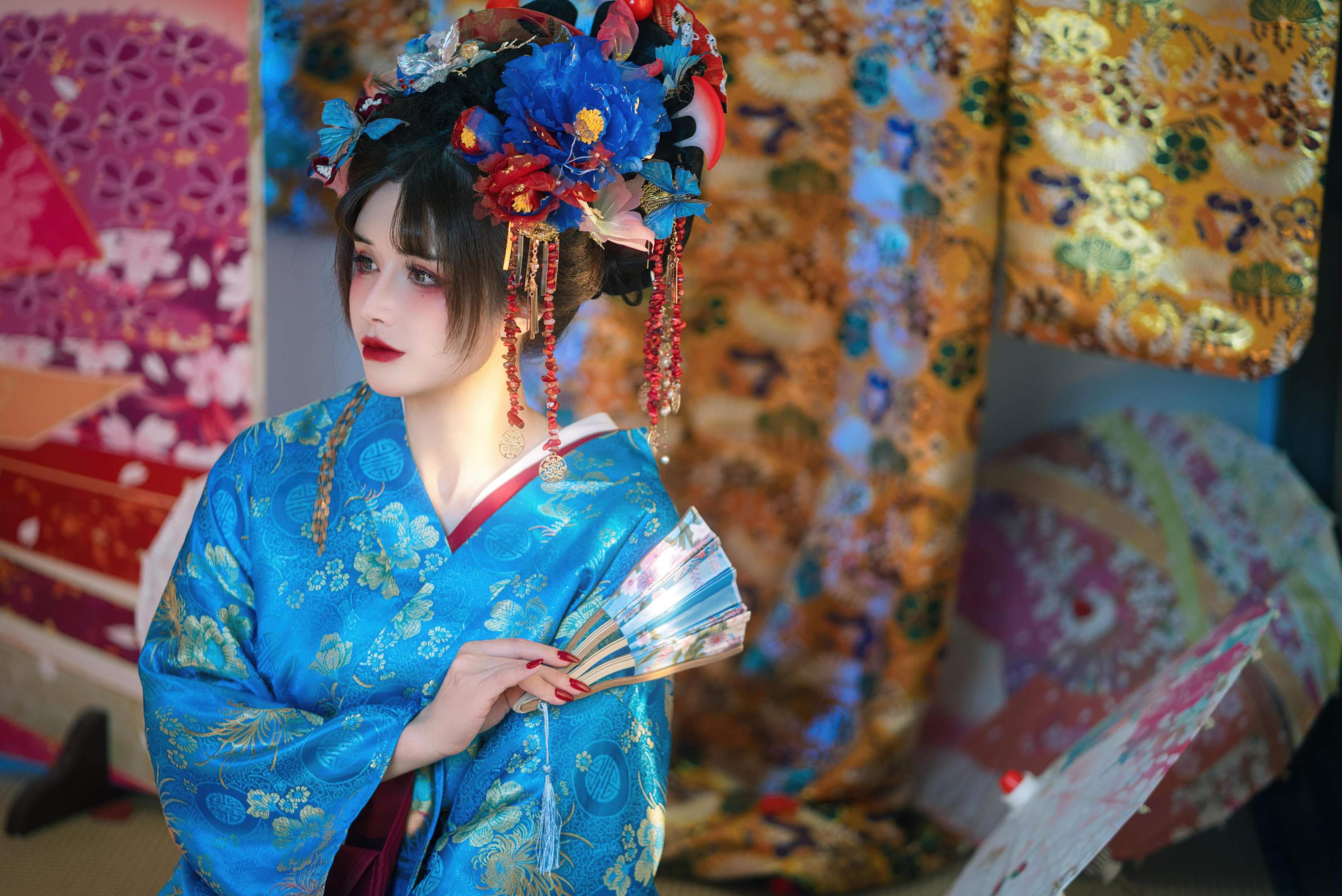 [Private] 8-Year-Old Deer Baby - The Fate of the Courtesan: Blue Courtesan Strap, Exposed Beauty, Private Collection 100P49G1V