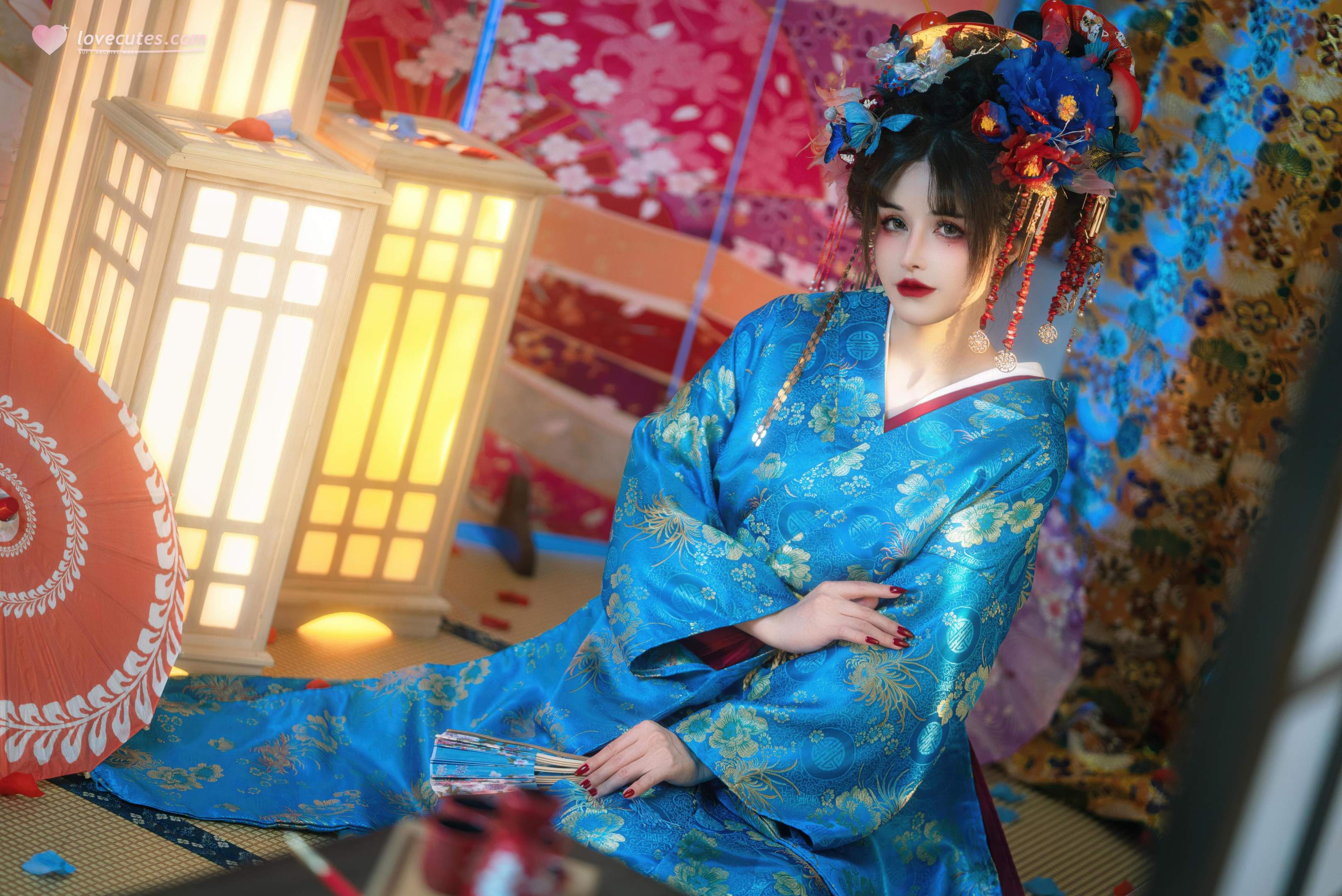 [Private] 8-Year-Old Deer Baby - The Fate of the Courtesan: Blue Courtesan Strap, Exposed Beauty, Private Collection 100P49G1V