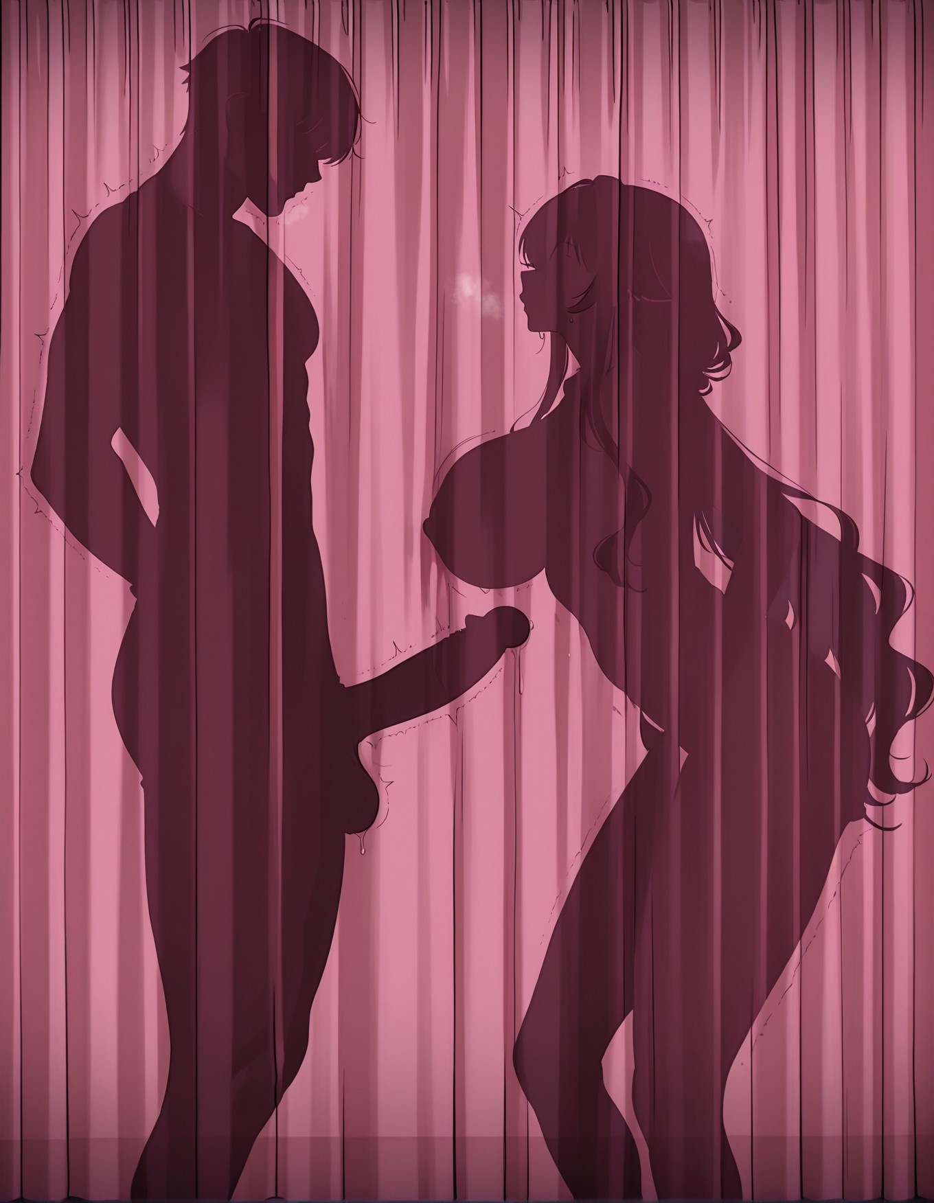 AI生成動漫女孩 - 碧藍航線 吾妻：白裙床拍巨乳露穴 剪影群交 156P